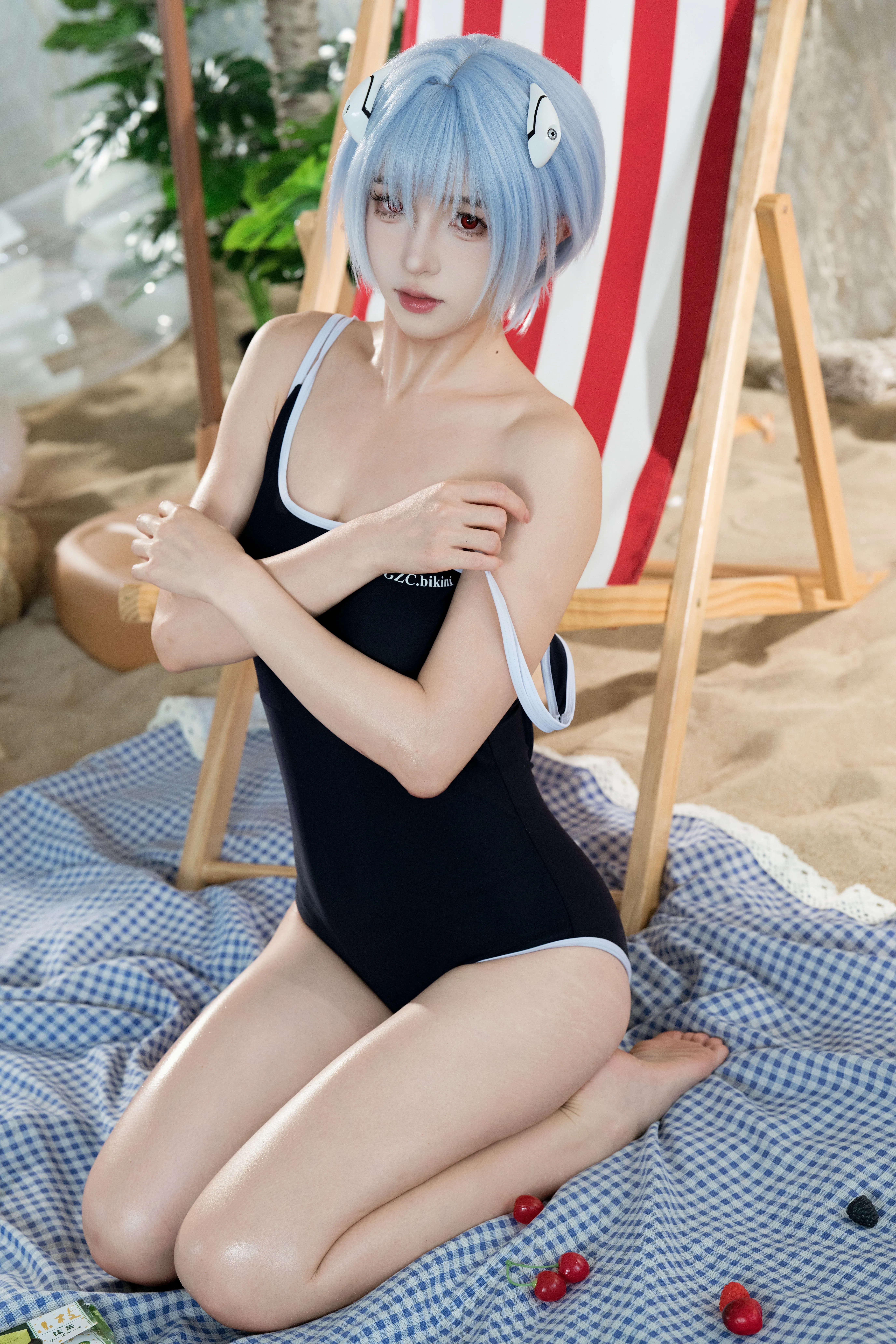 【綾波麗cos】夏日沙灘上的死庫水與純淨眼眸 - 第 4 張