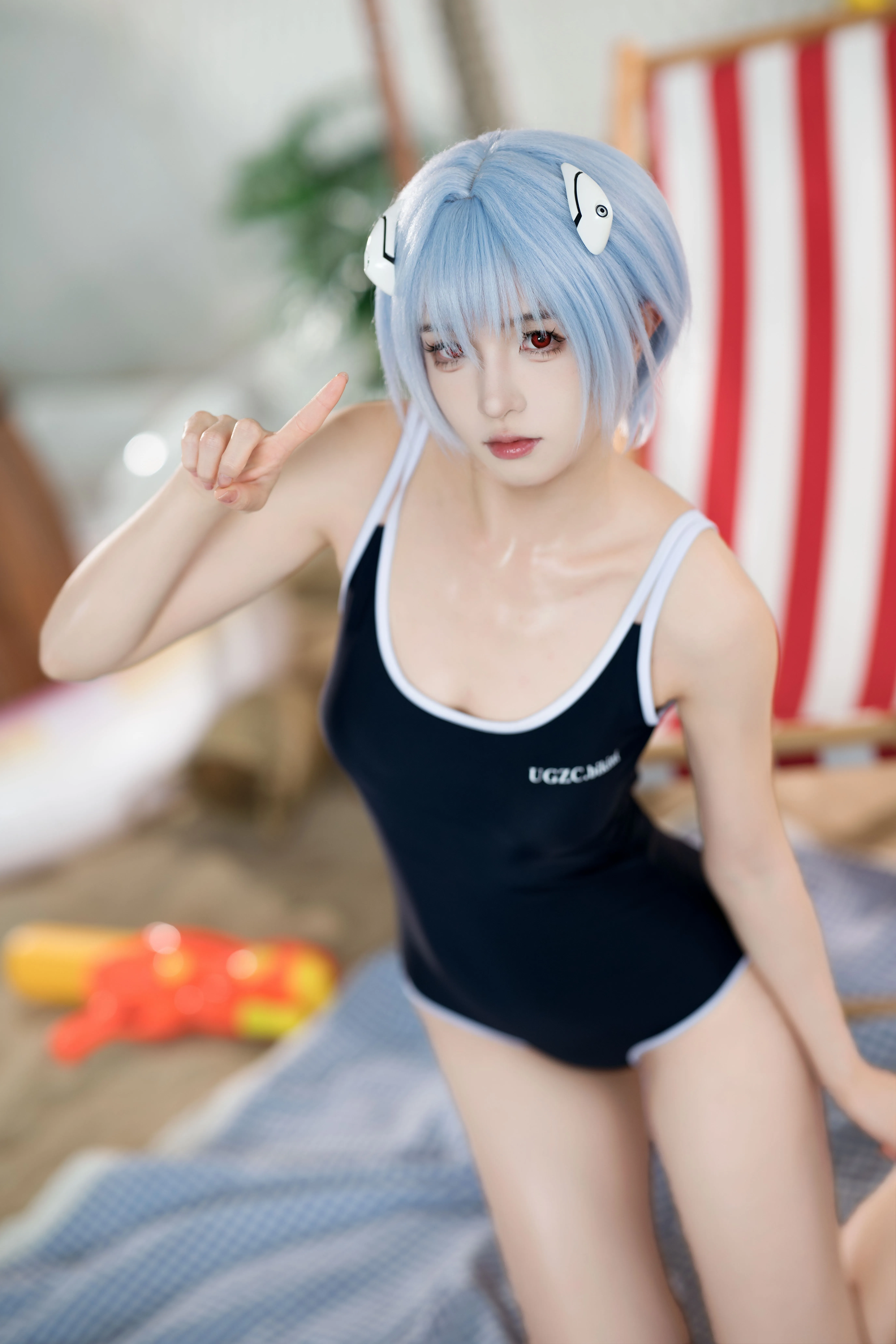 【綾波麗cos】夏日沙灘上的死庫水與純淨眼眸 - 第 5 張
