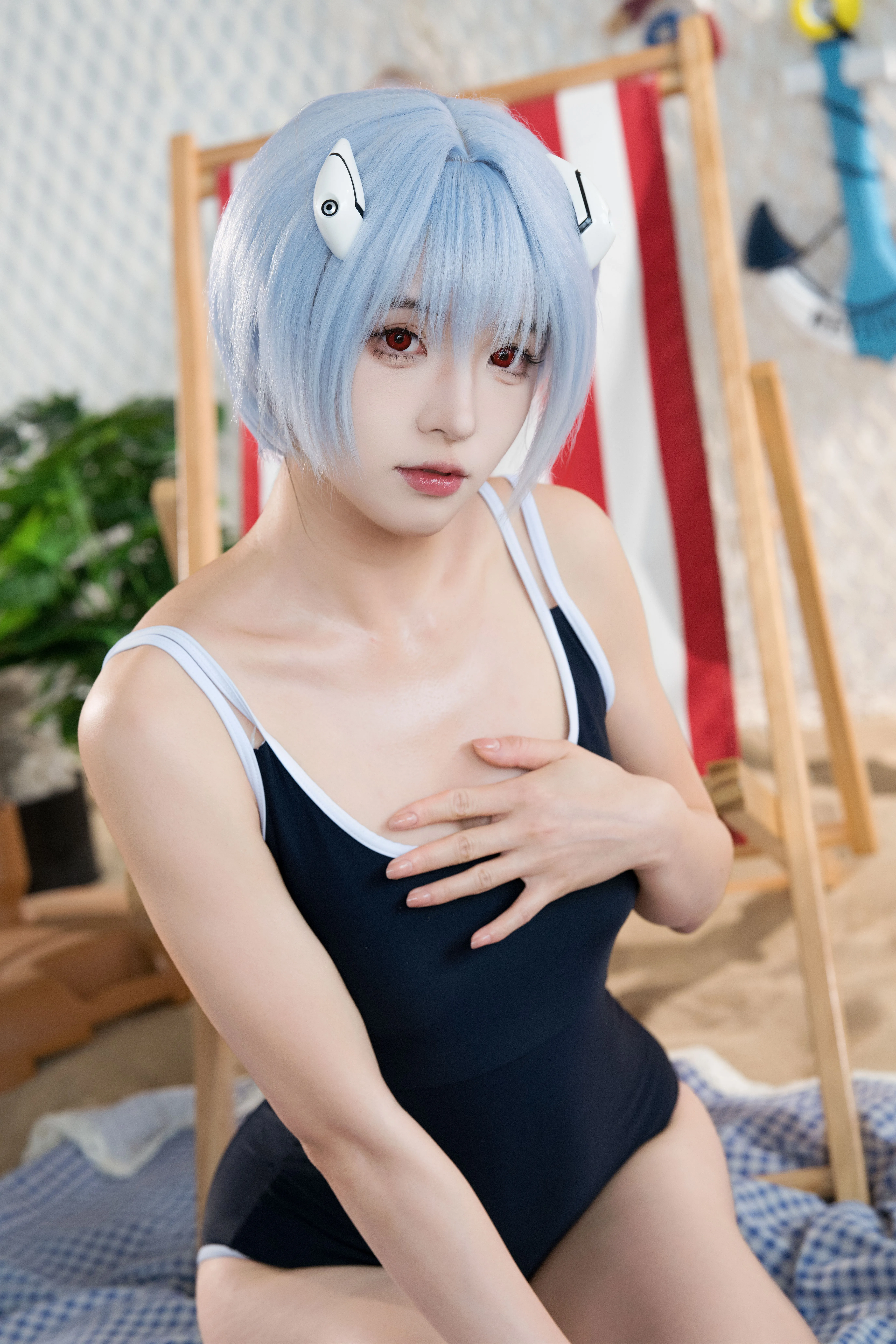 【綾波麗cos】夏日沙灘上的死庫水與純淨眼眸 - 第 6 張