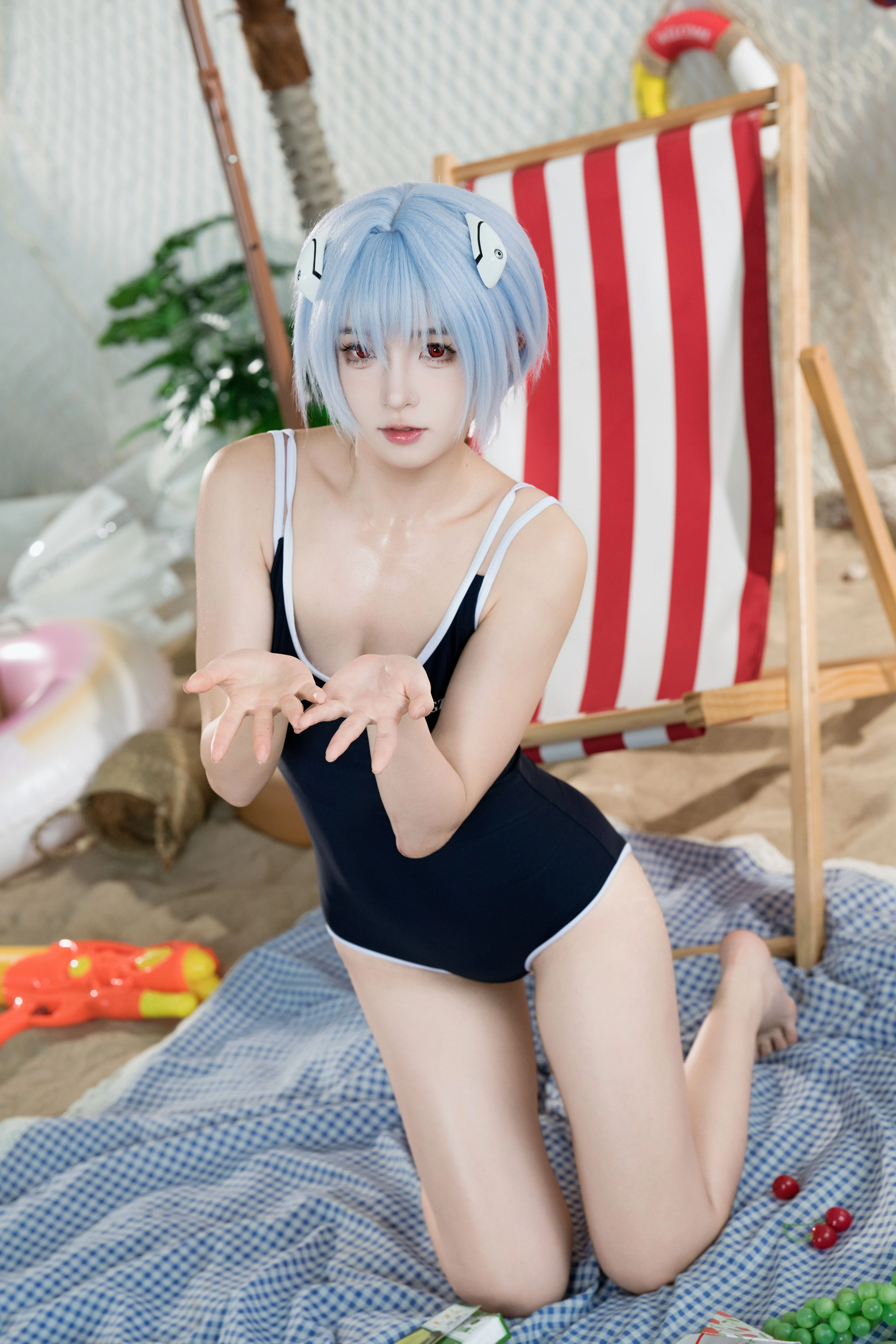 【綾波麗cos】夏日沙灘上的死庫水與純淨眼眸 - 第 8 張