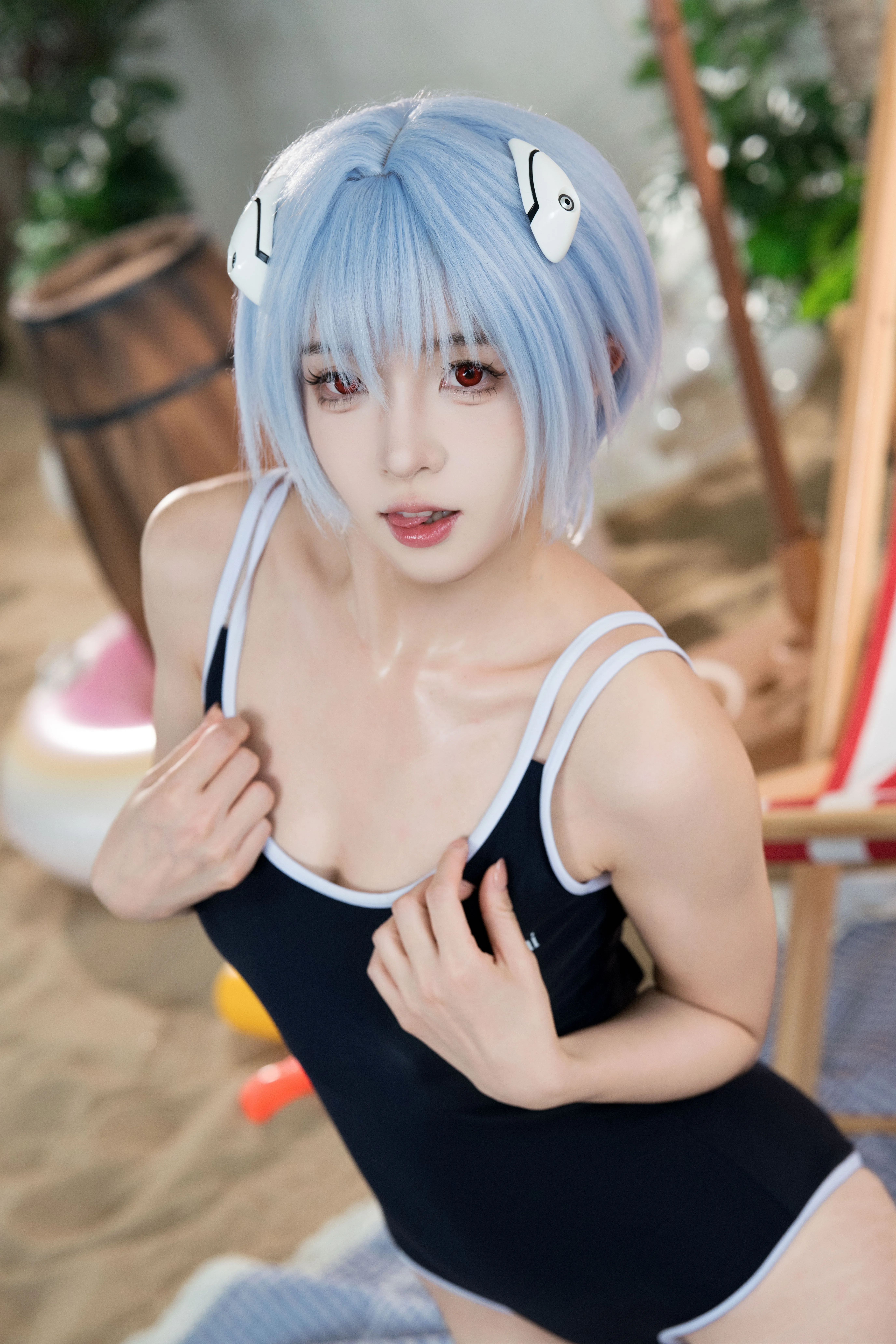 【綾波麗cos】夏日沙灘上的死庫水與純淨眼眸 - 第 9 張