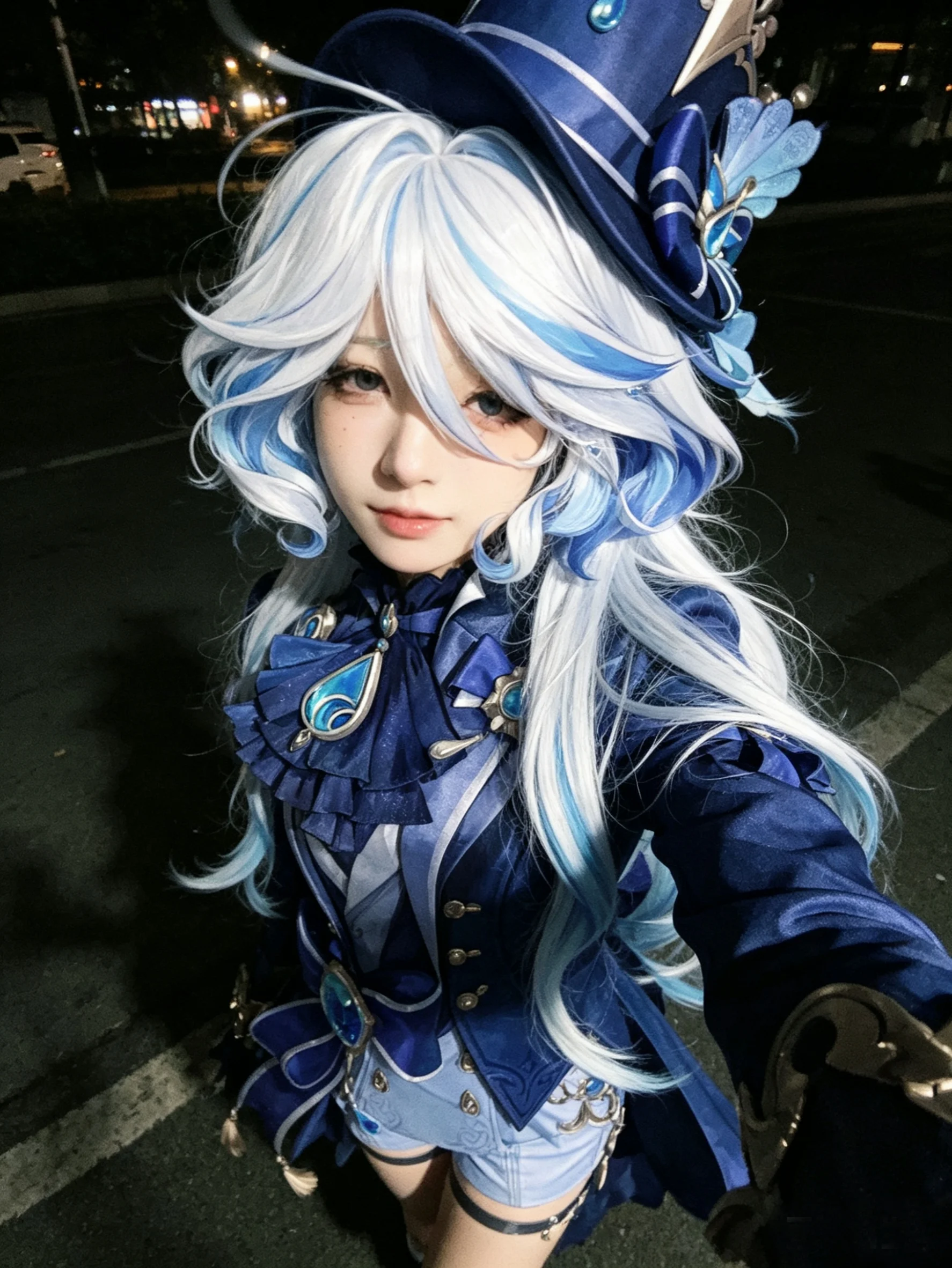 【芙宁娜cos】夏夜街头的正义诠释