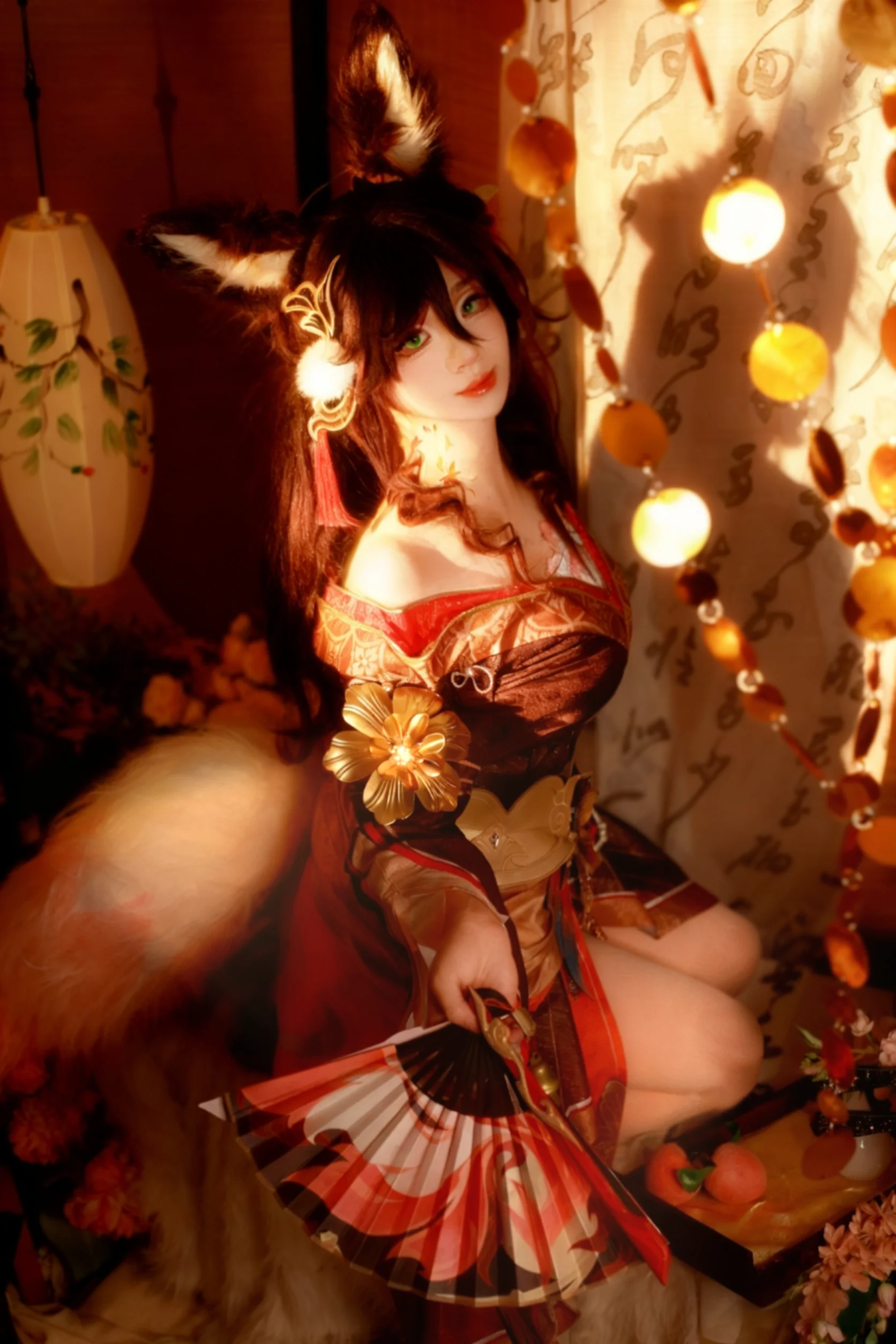 【停云cos】崩坏星穹铁道里的狐耳少女，暖光下的柔美瞬间
