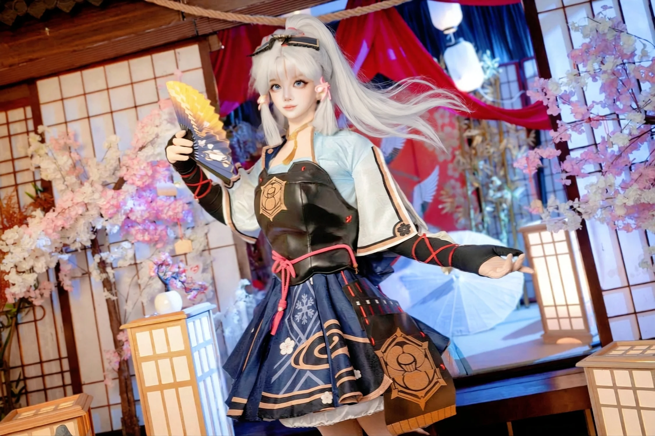 【神里绫华cos】还原提瓦特大小姐，银发雪影下的优雅定格
