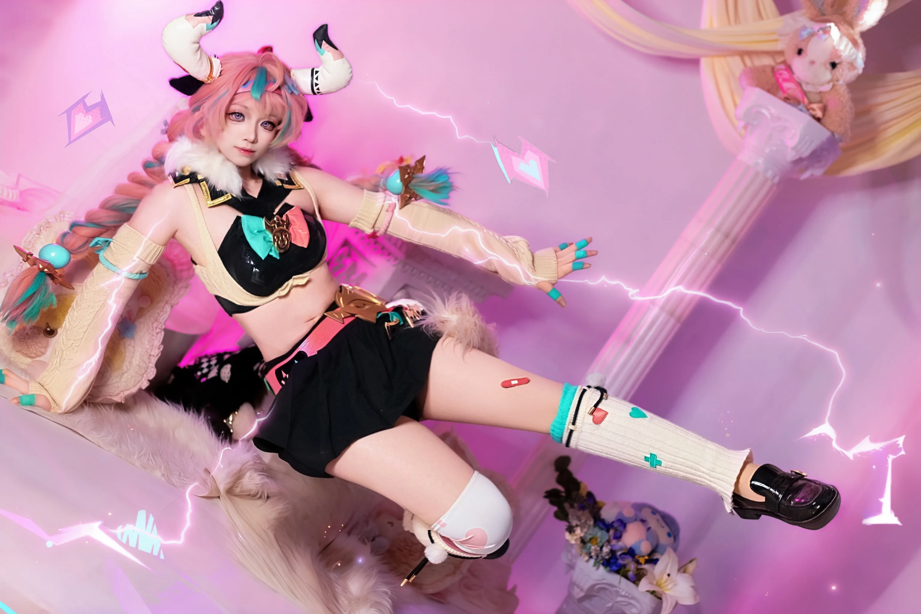 【瓦雷莎cos】2月13专属定格，电光中的原神萌将