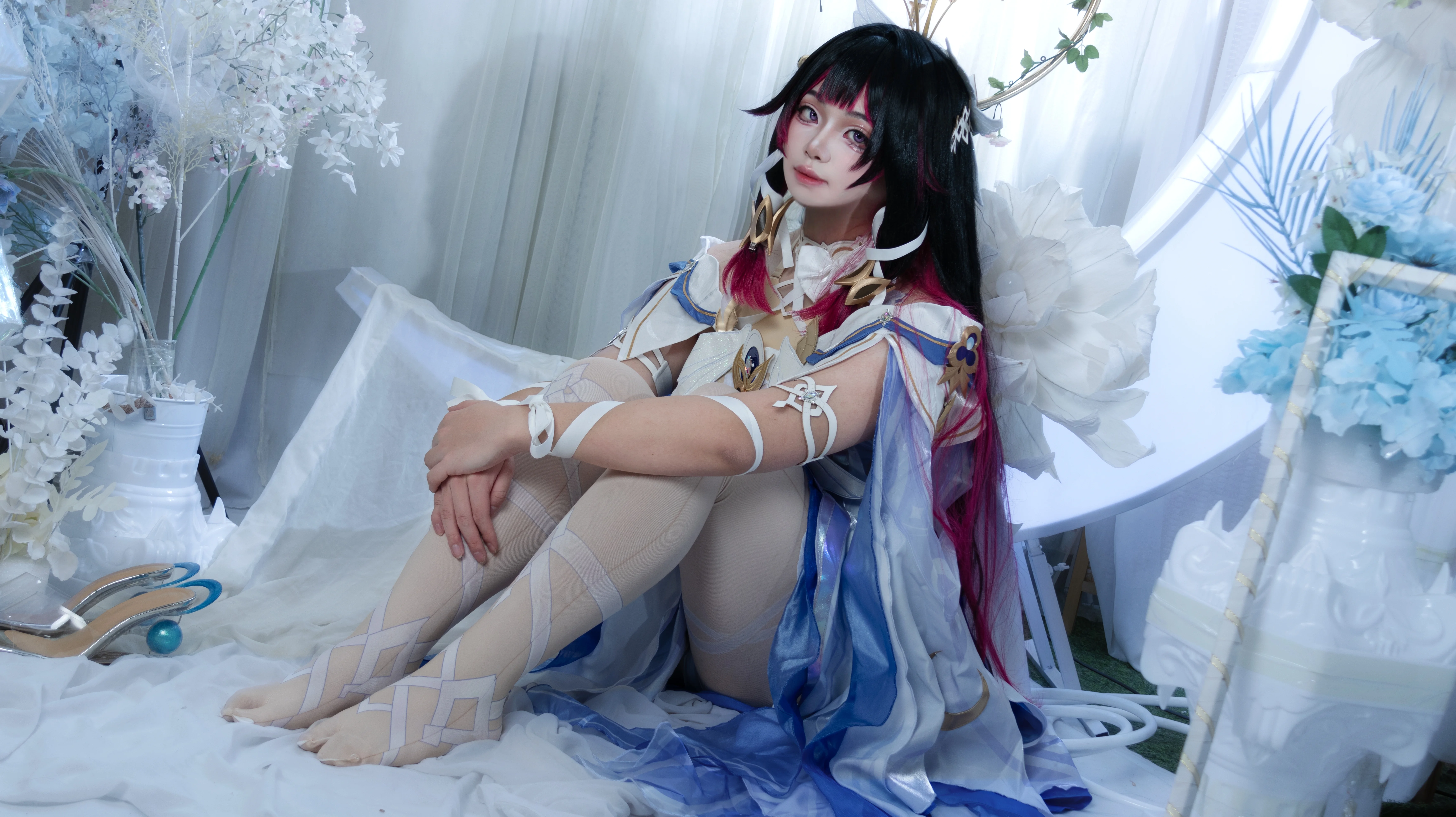 [哥伦比娅cos] 原神静谧少女的淡蓝留白 - 第 1 张