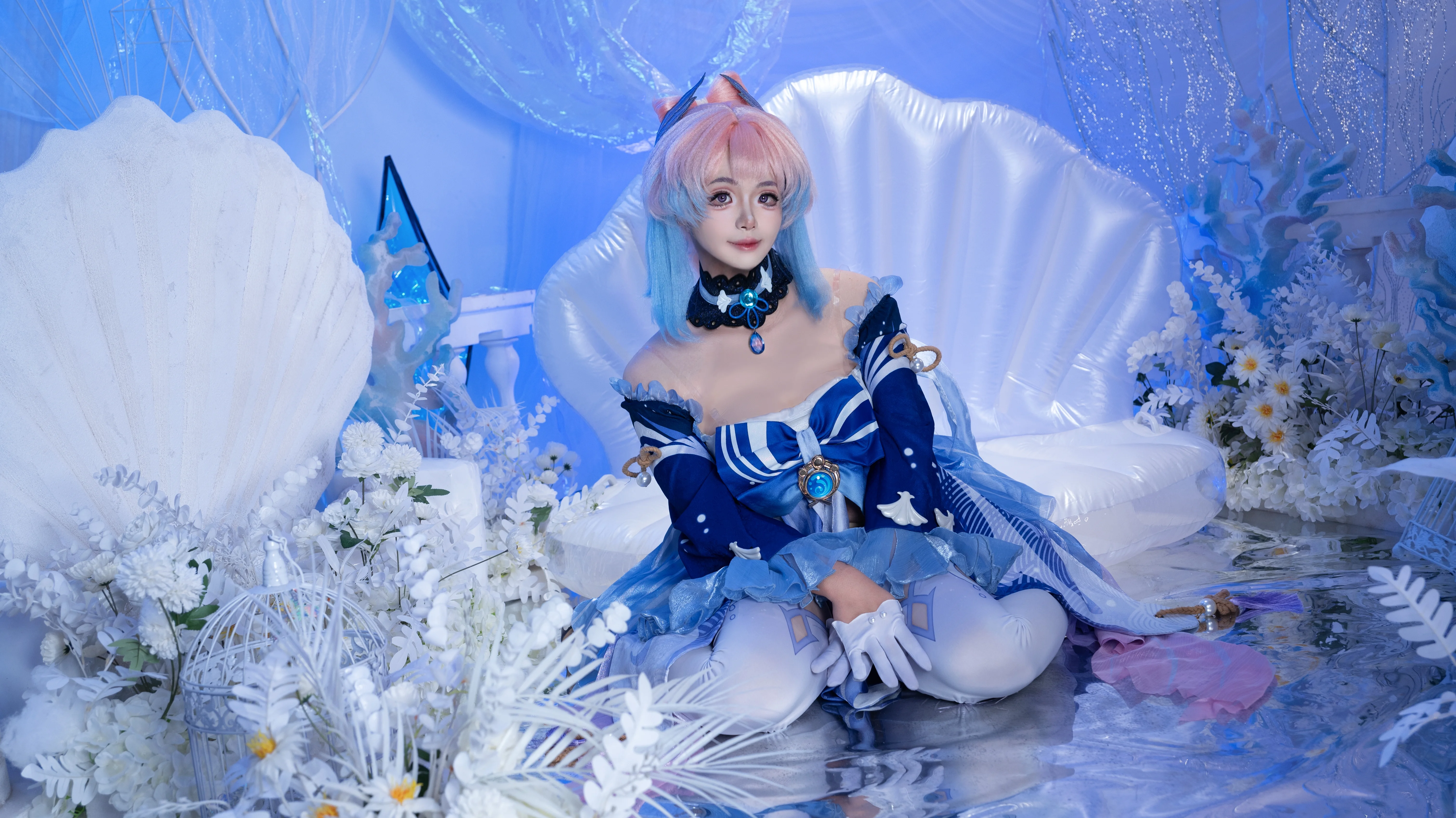 【珊瑚宫心海cos】海祇岛的珍珠，水元素的温柔诠释