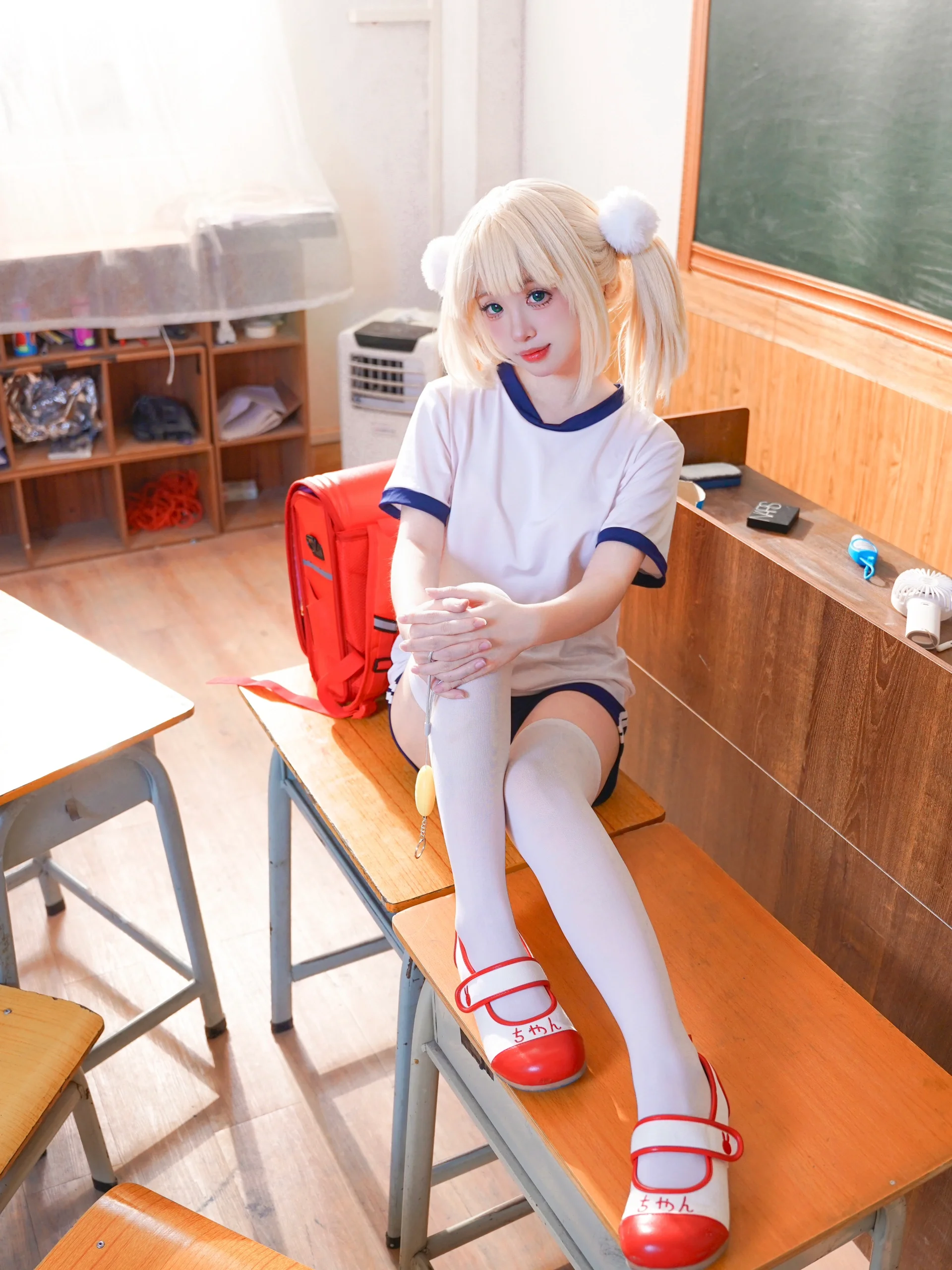 【時雨羽衣cos】陽光滿溢的教室體操服正片