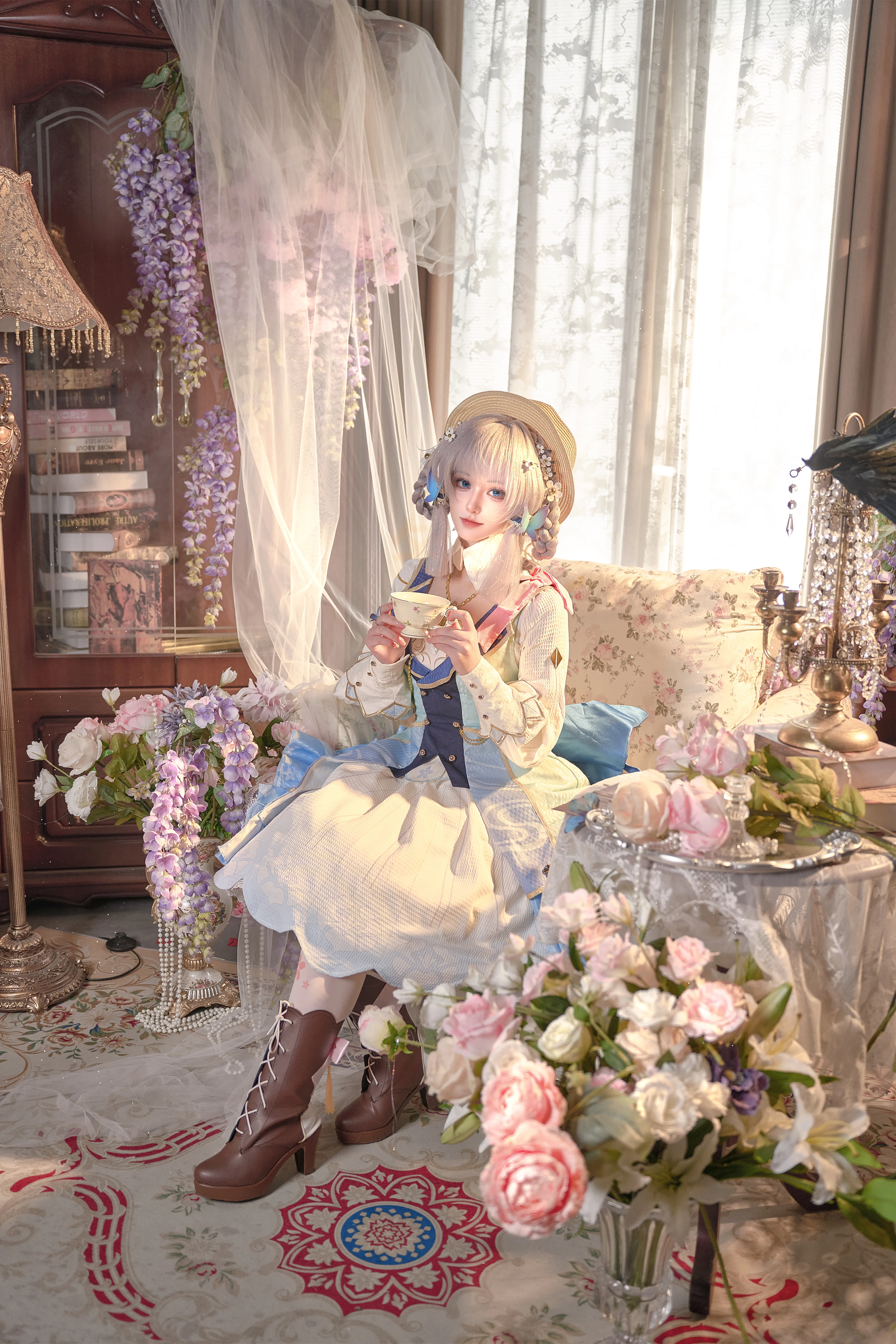 【神里绫华cos】原神花时来信，阳光与复古交织的午后茶会
