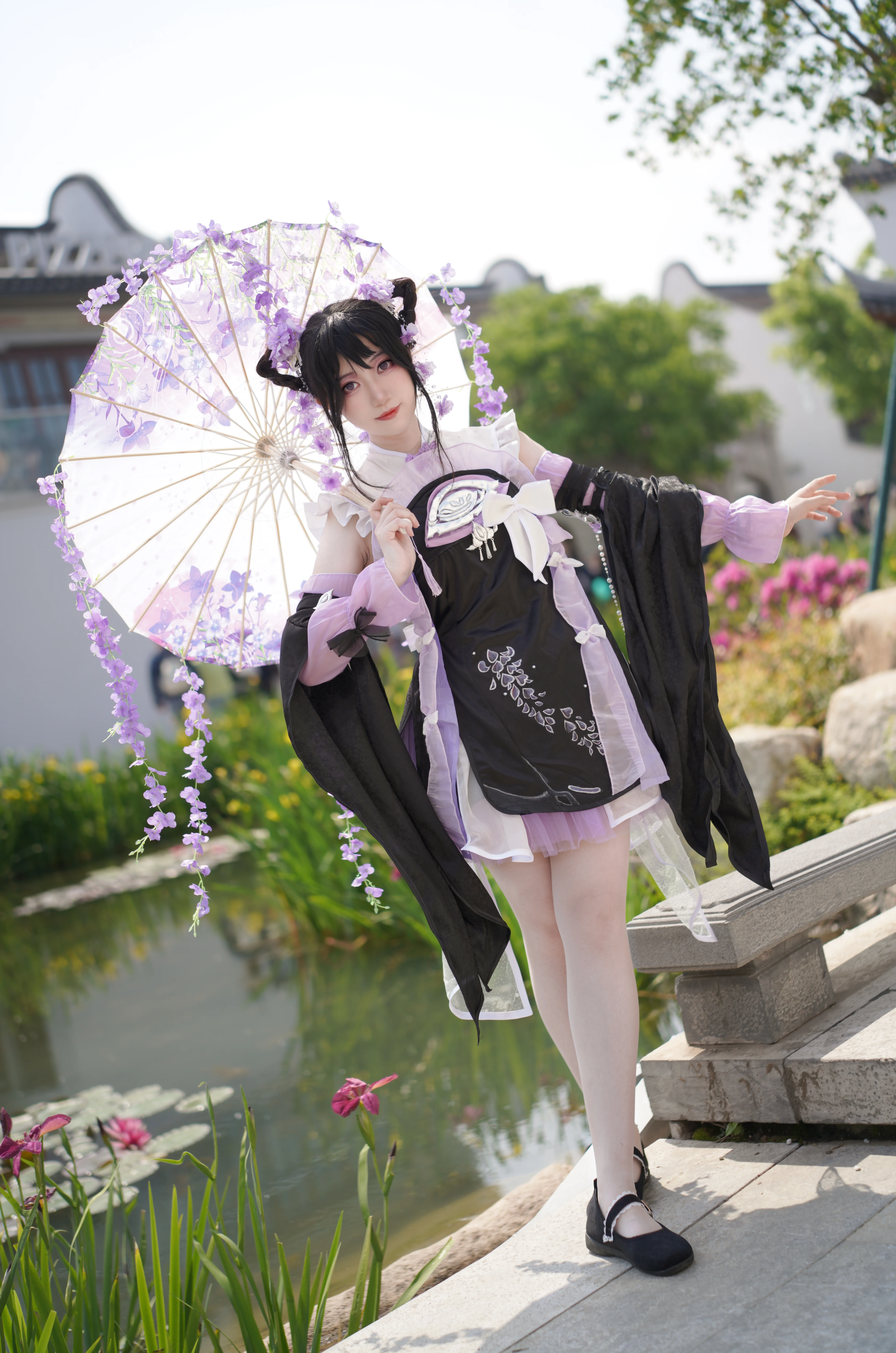 【承霁花萝cos】剑网3里的水墨风，是江南水乡里的灵动少女 - 第 4 张