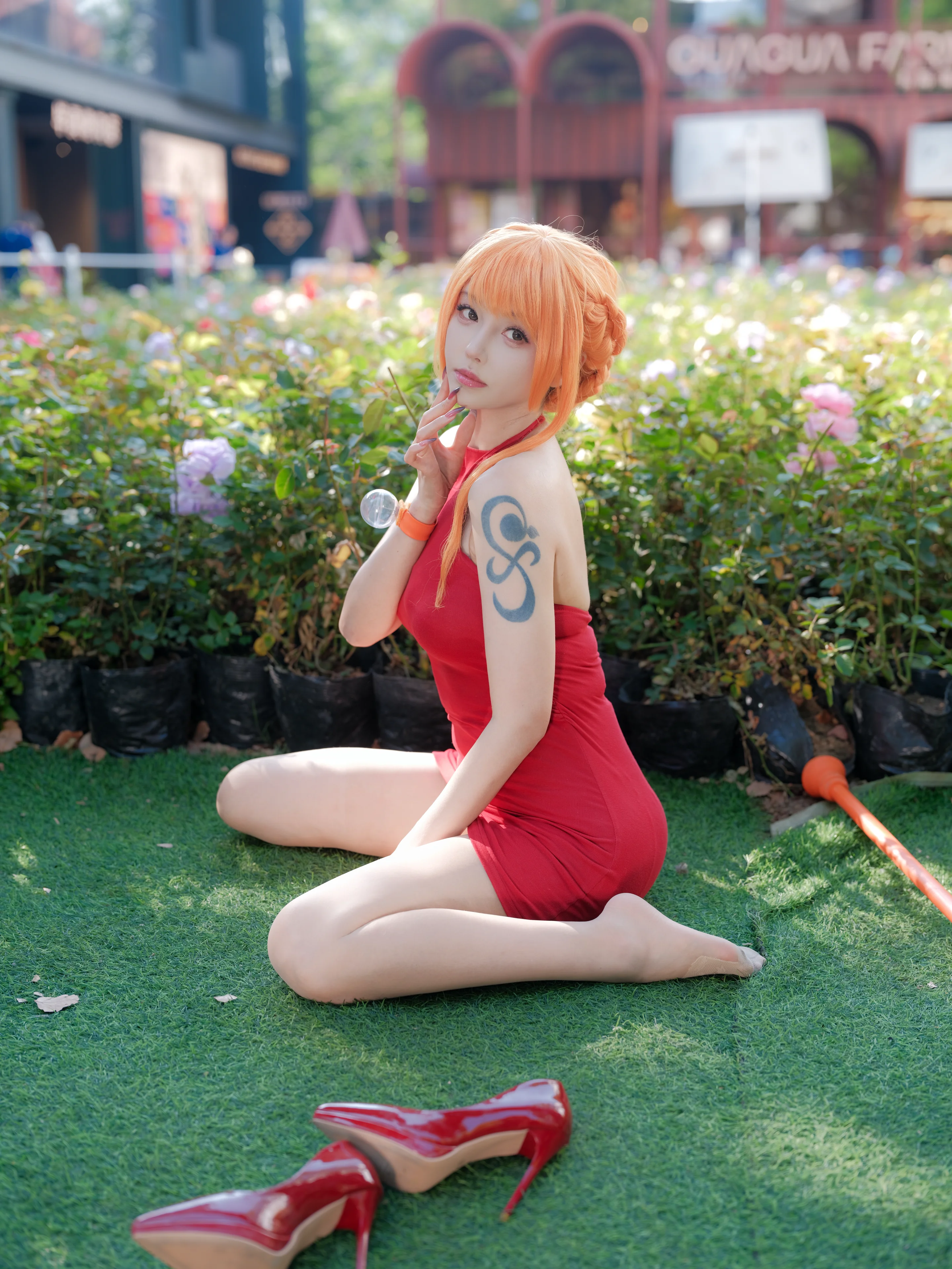 【娜美cos】海贼王私设，红裙与落日橘的假日 - 第 1 张
