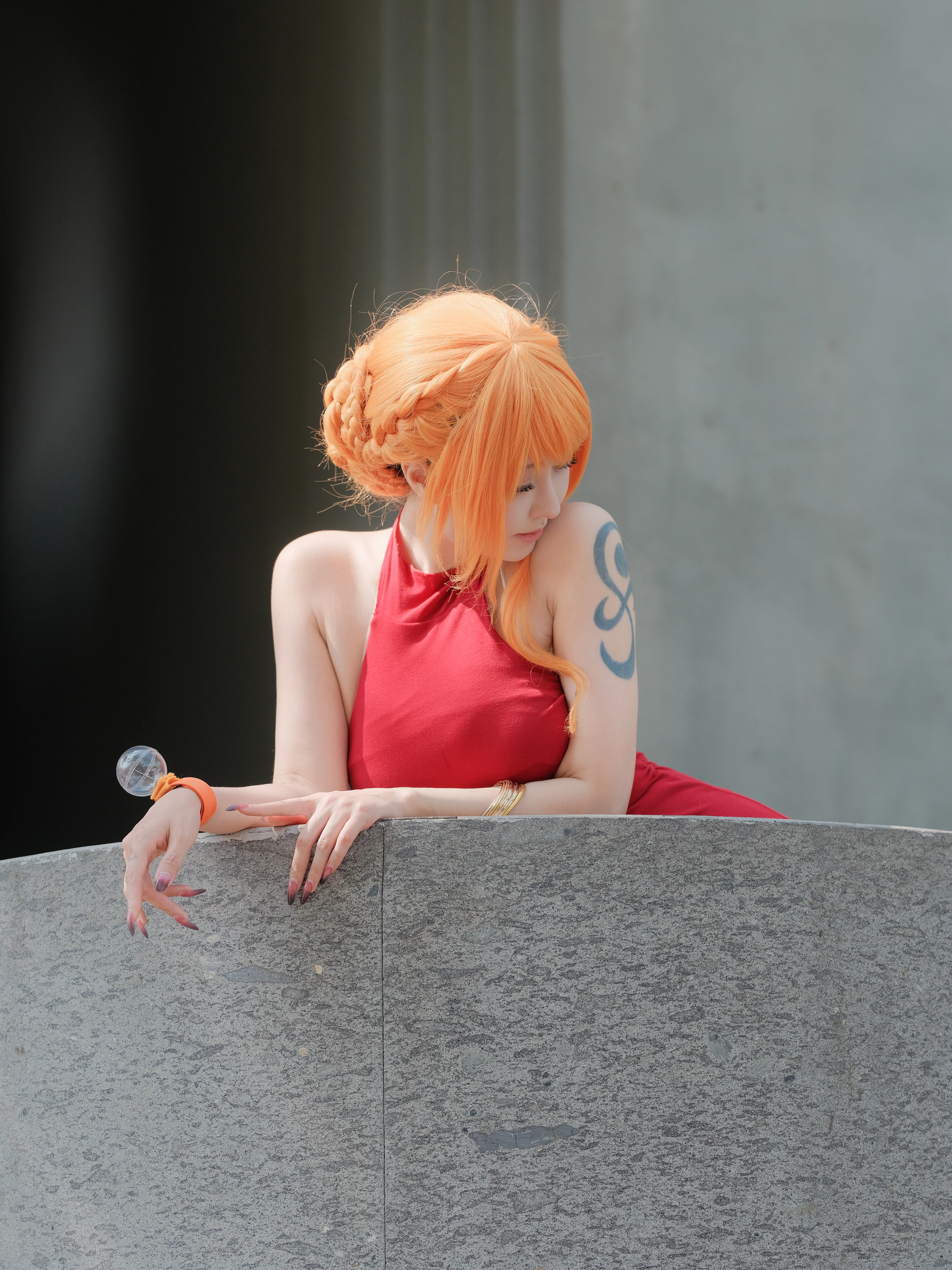 【娜美cos】海贼王私设，红裙与落日橘的假日 - 第 4 张