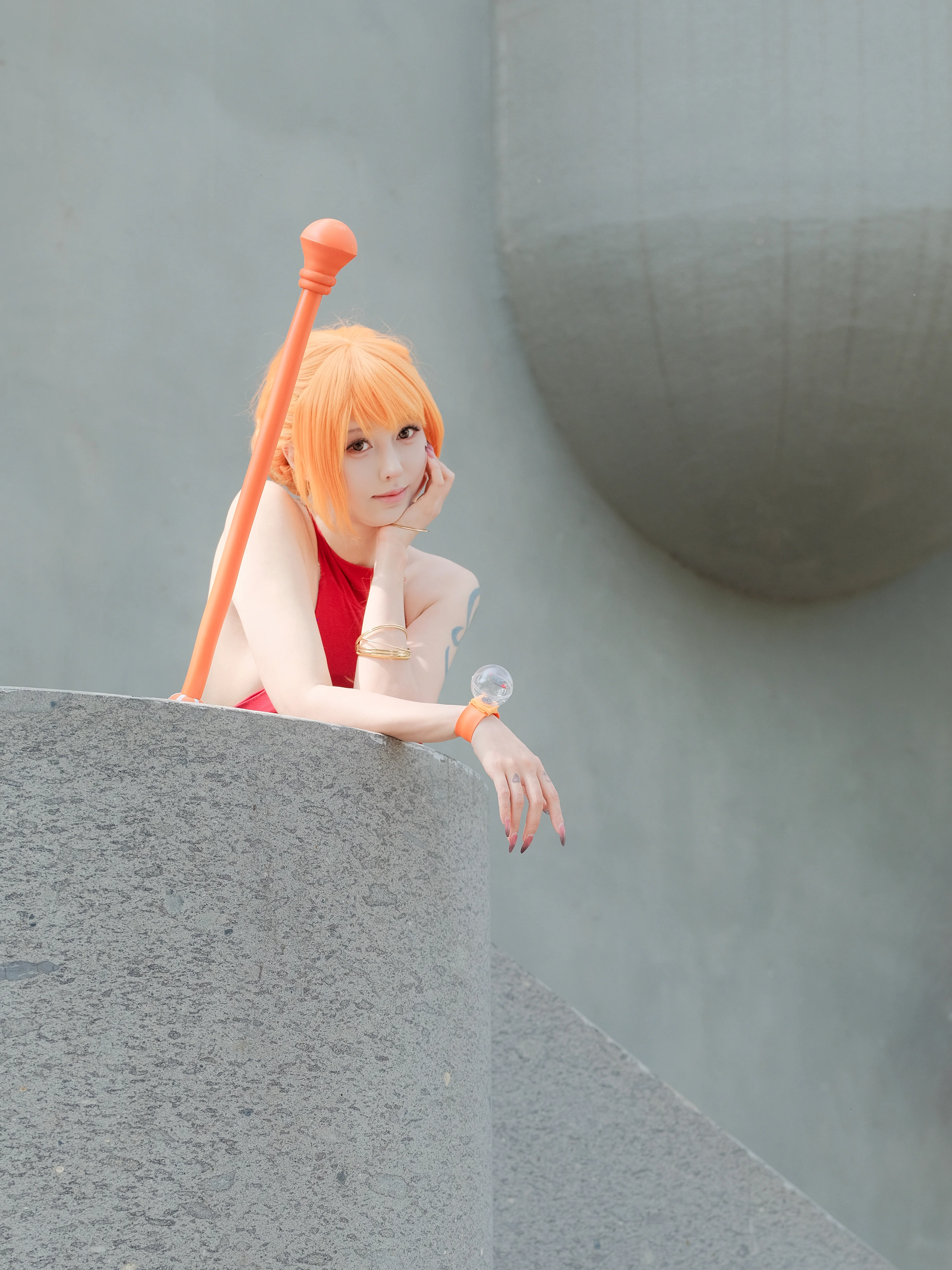 【娜美cos】海贼王私设，红裙与落日橘的假日 - 第 7 张