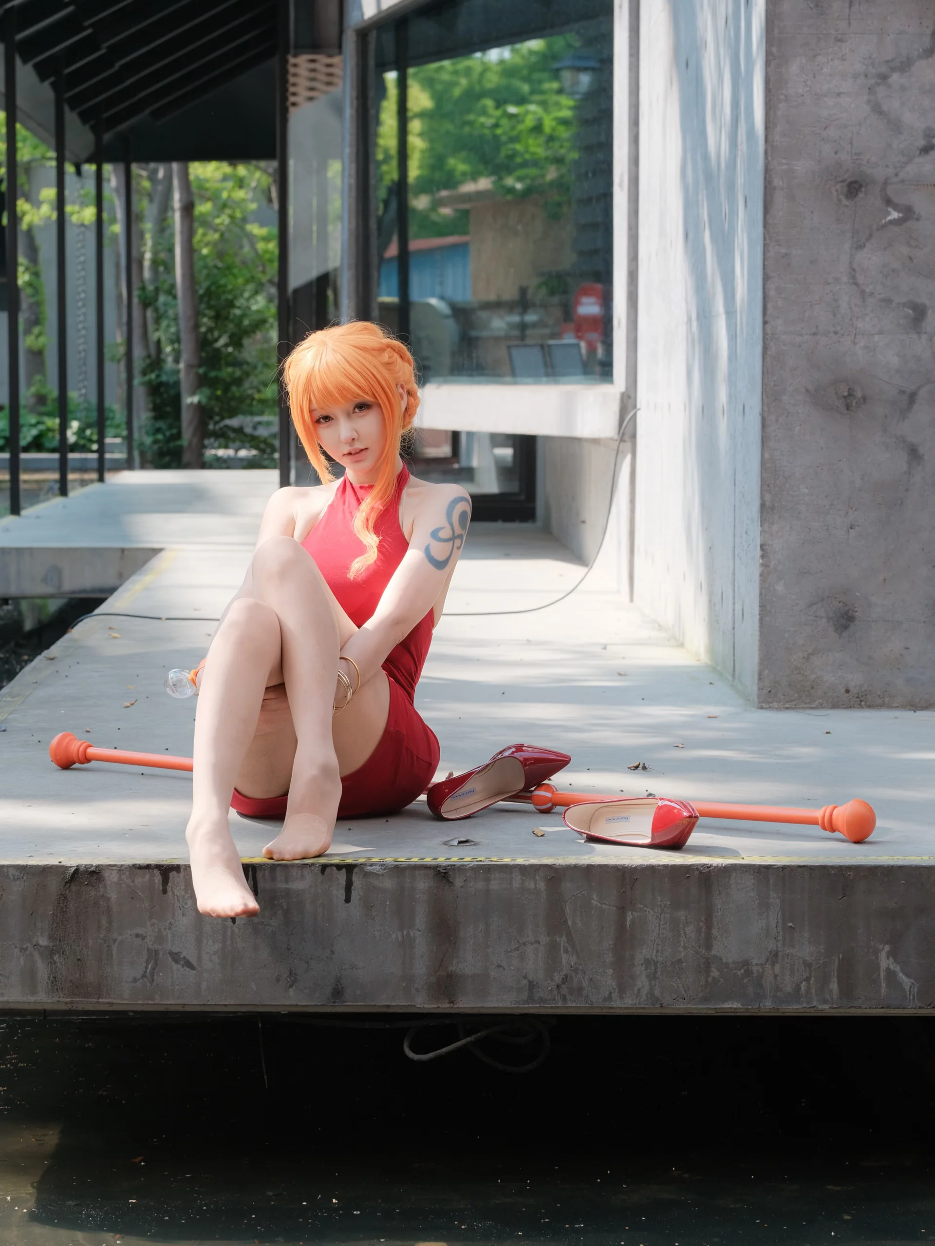 【娜美cos】海贼王蛋糕岛的红裙漫步 - 第 5 张