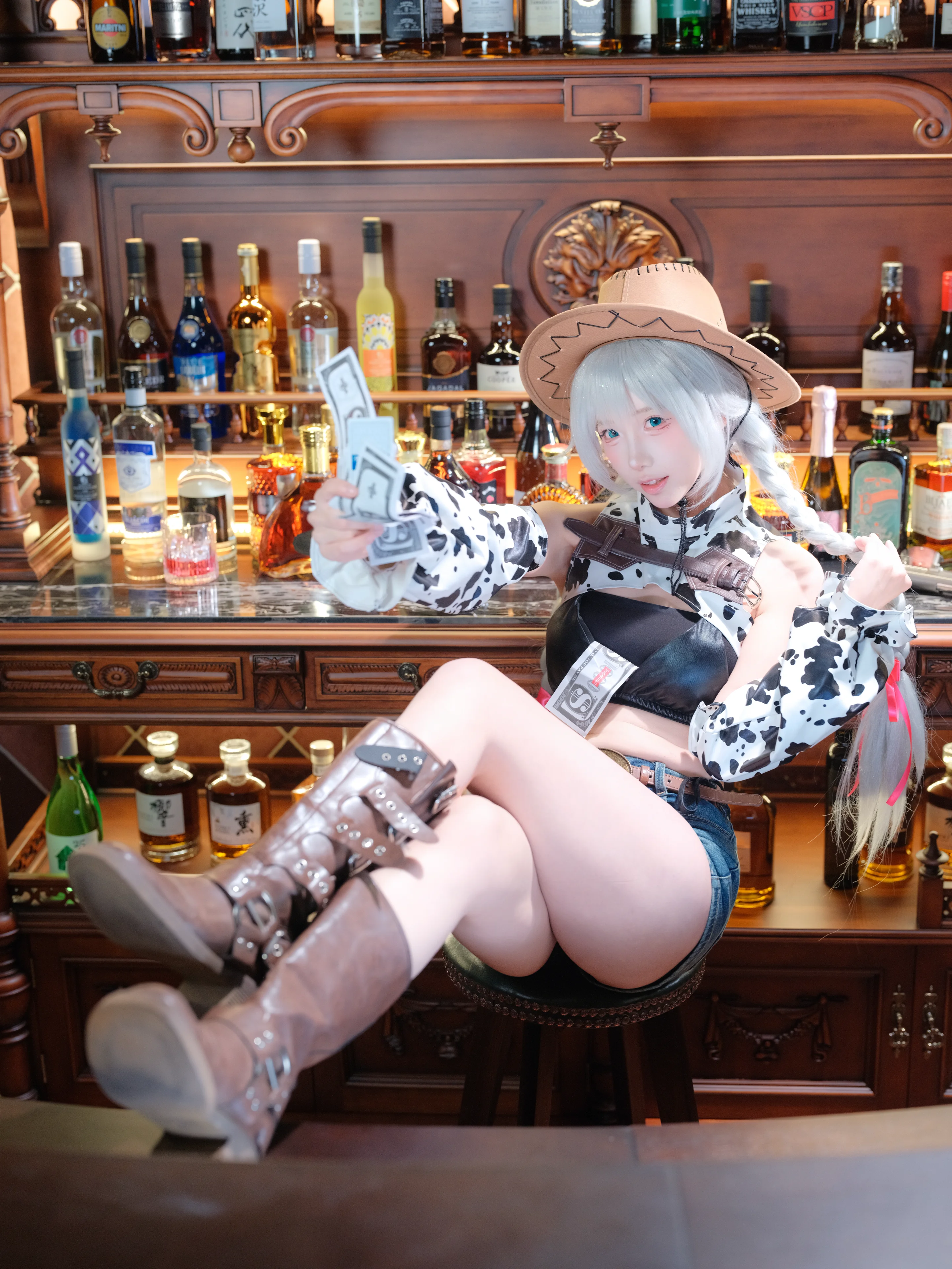 【法戈cos】碧蓝航线里的西部女郎，暗调酒吧的复古闪现 - 第 2 张