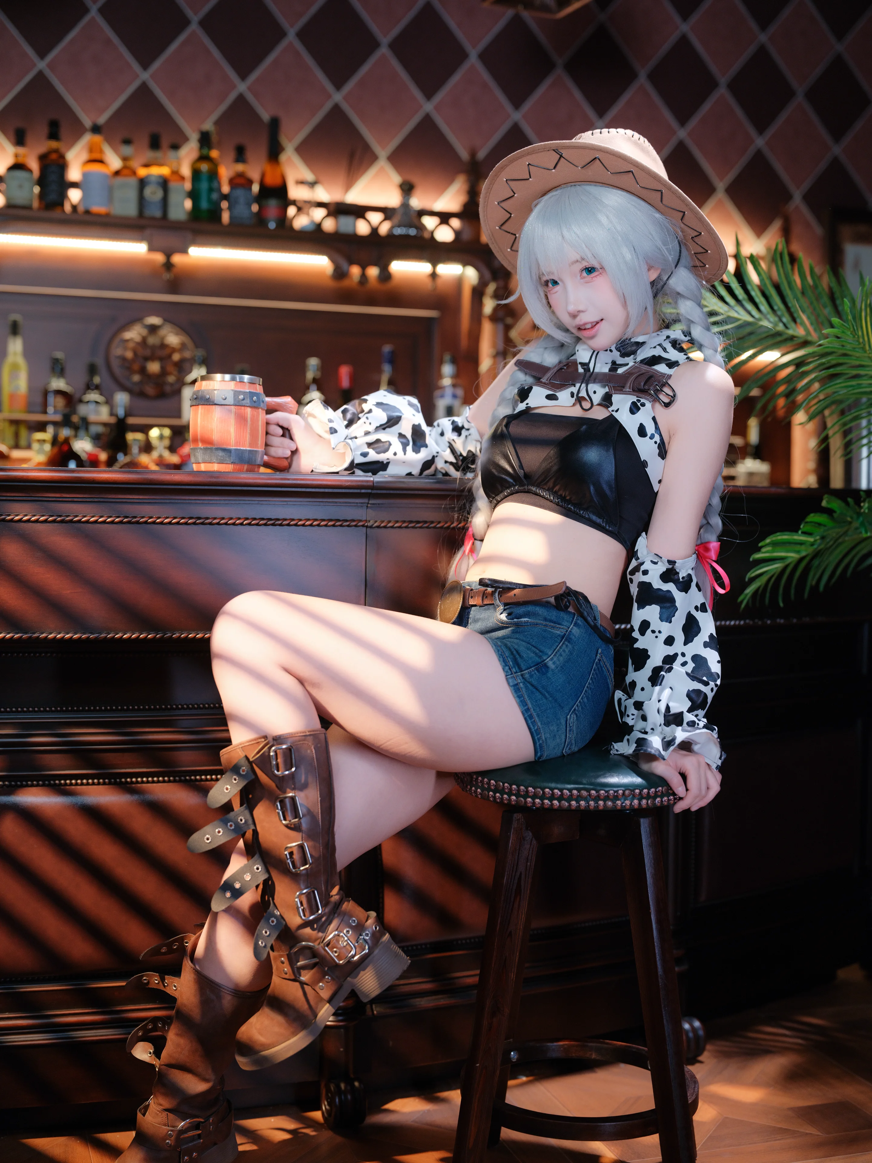【法戈cos】碧蓝航线里的西部女郎，暗调酒吧的复古闪现 - 第 4 张