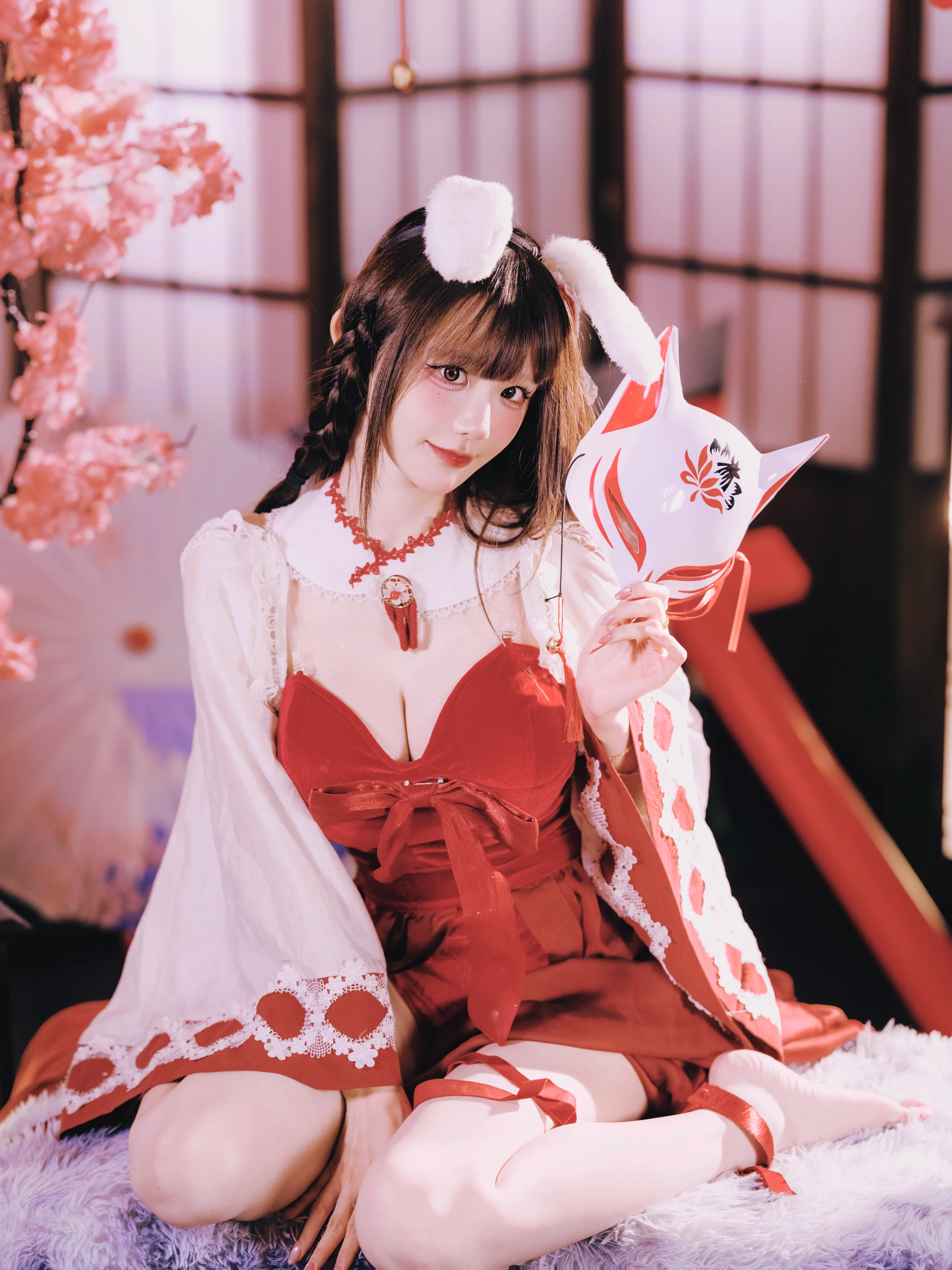 【碧蓝航线大山cos】和风神社下的祈愿巫女兔 - 第 4 张