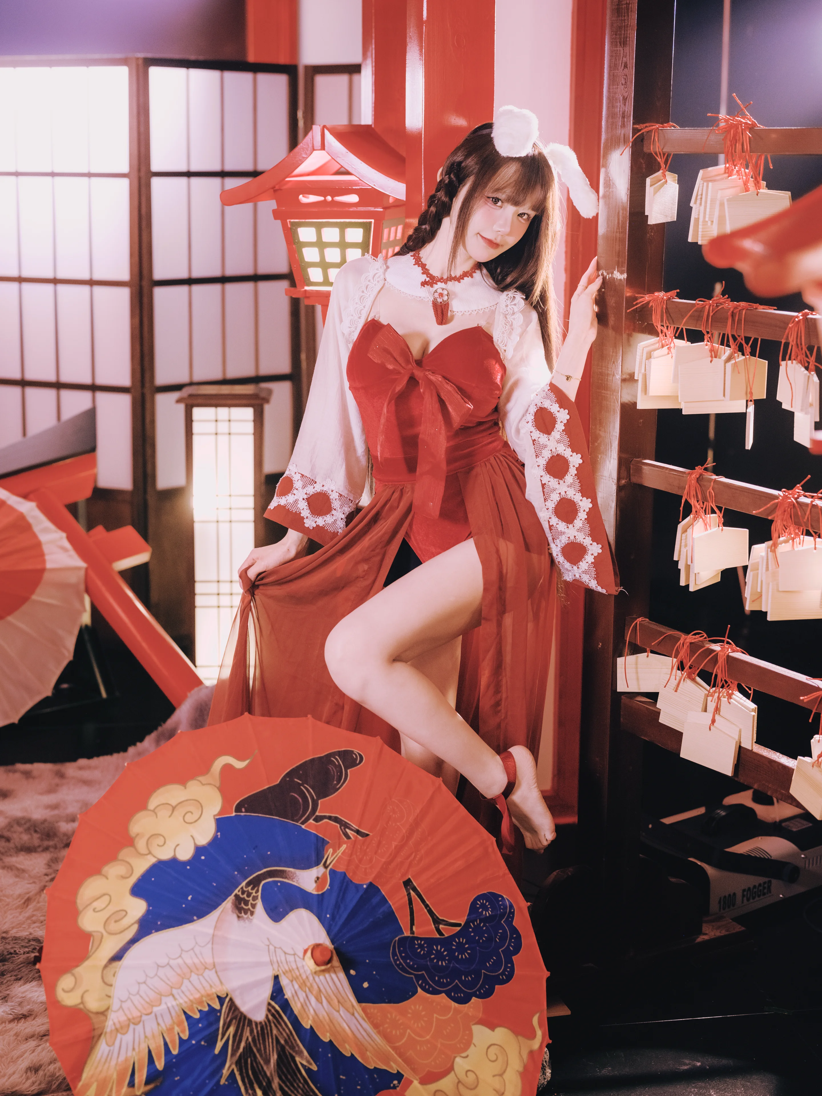 【碧蓝航线大山cos】和风神社下的祈愿巫女兔 - 第 5 张