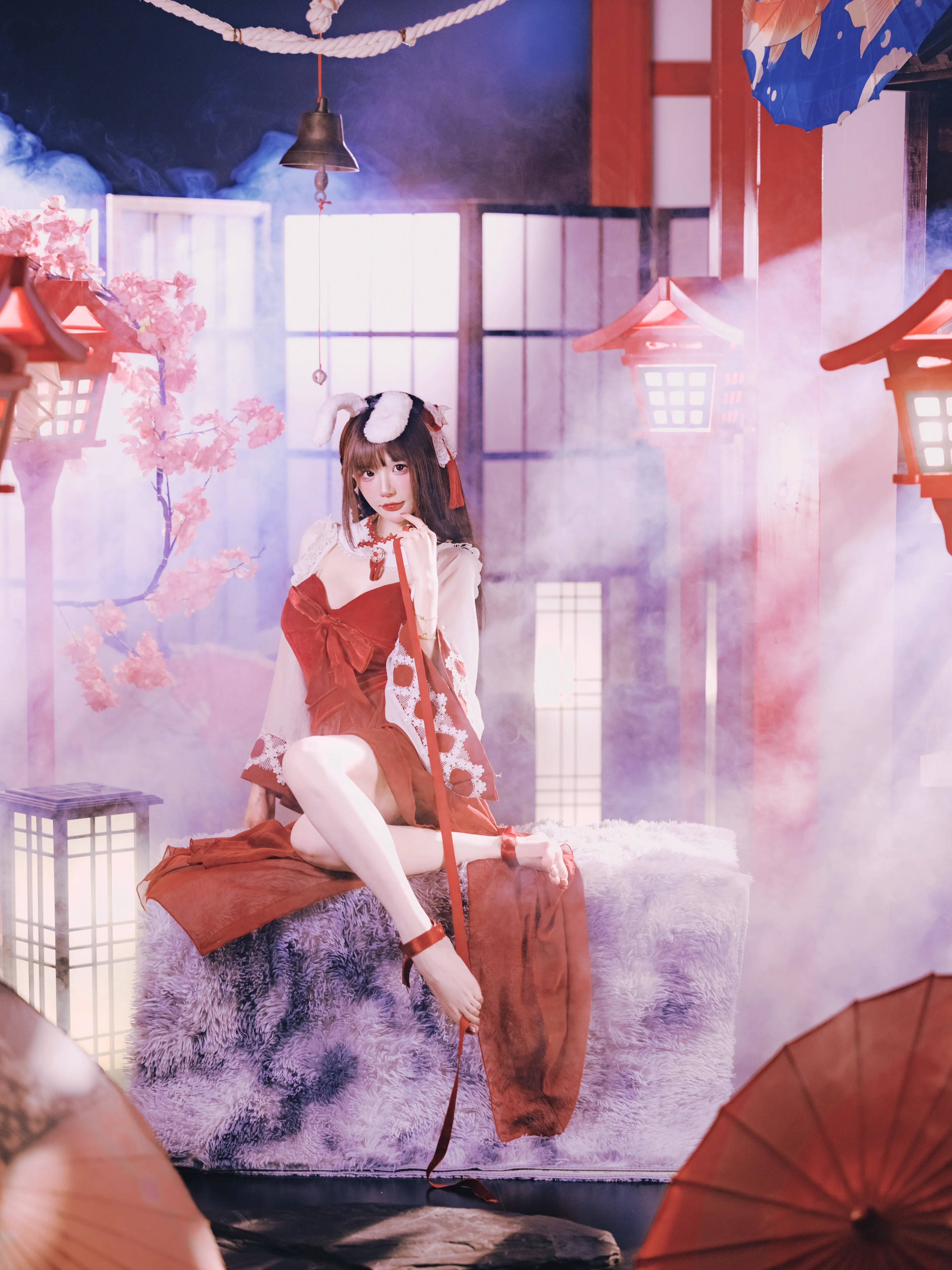 【碧蓝航线大山cos】和风神社下的祈愿巫女兔 - 第 6 张