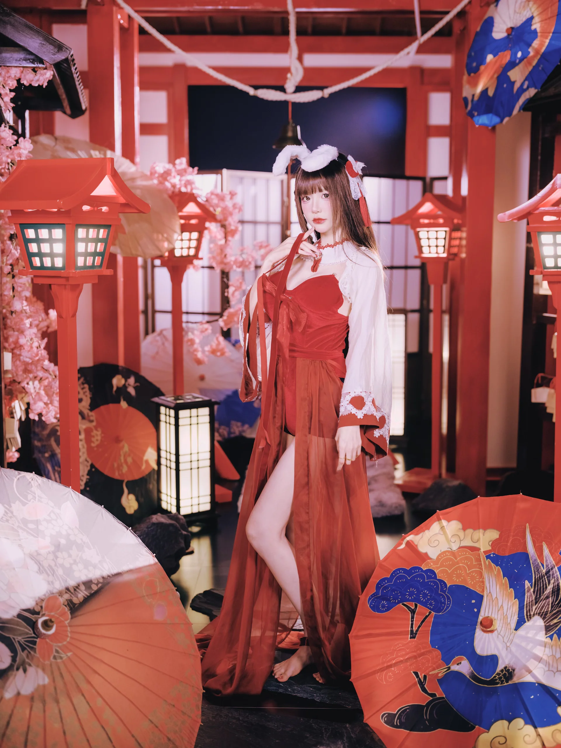 【碧蓝航线大山cos】和风神社下的祈愿巫女兔 - 第 7 张