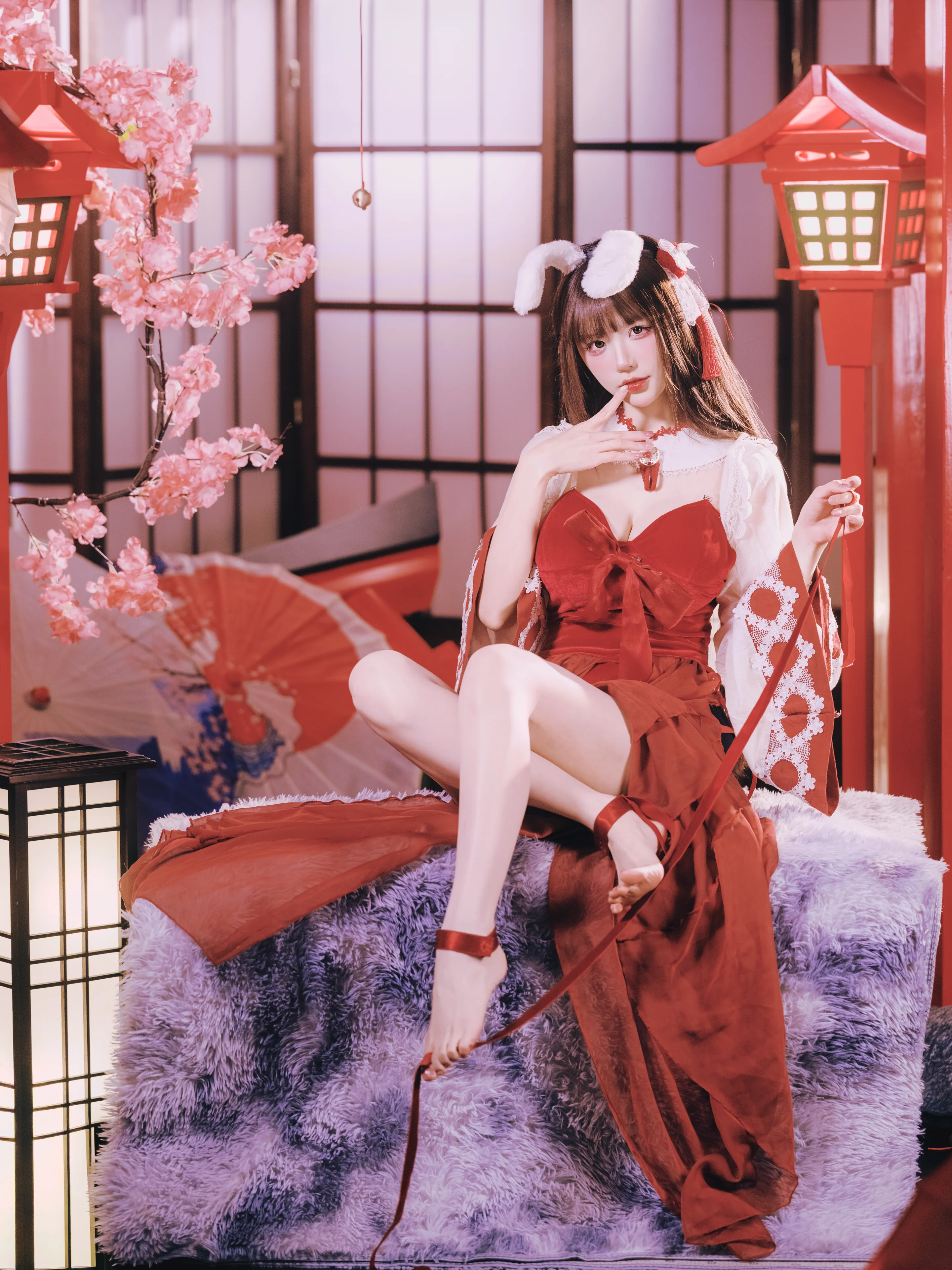 【小奶童cos】碧蓝航线，红白和风神社下的宿命感 - 第 1 张