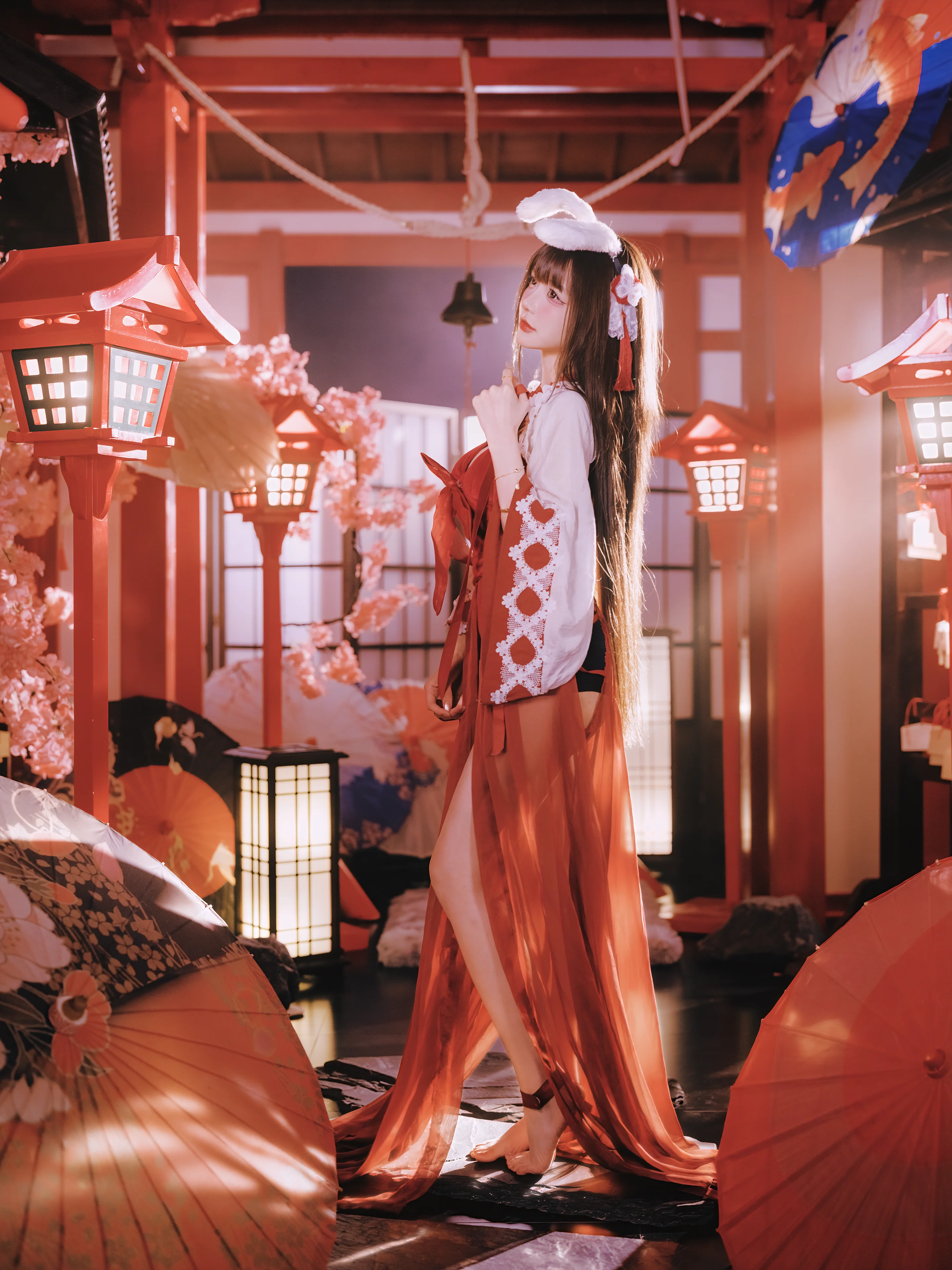 【小奶童cos】碧蓝航线，红白和风神社下的宿命感 - 第 2 张