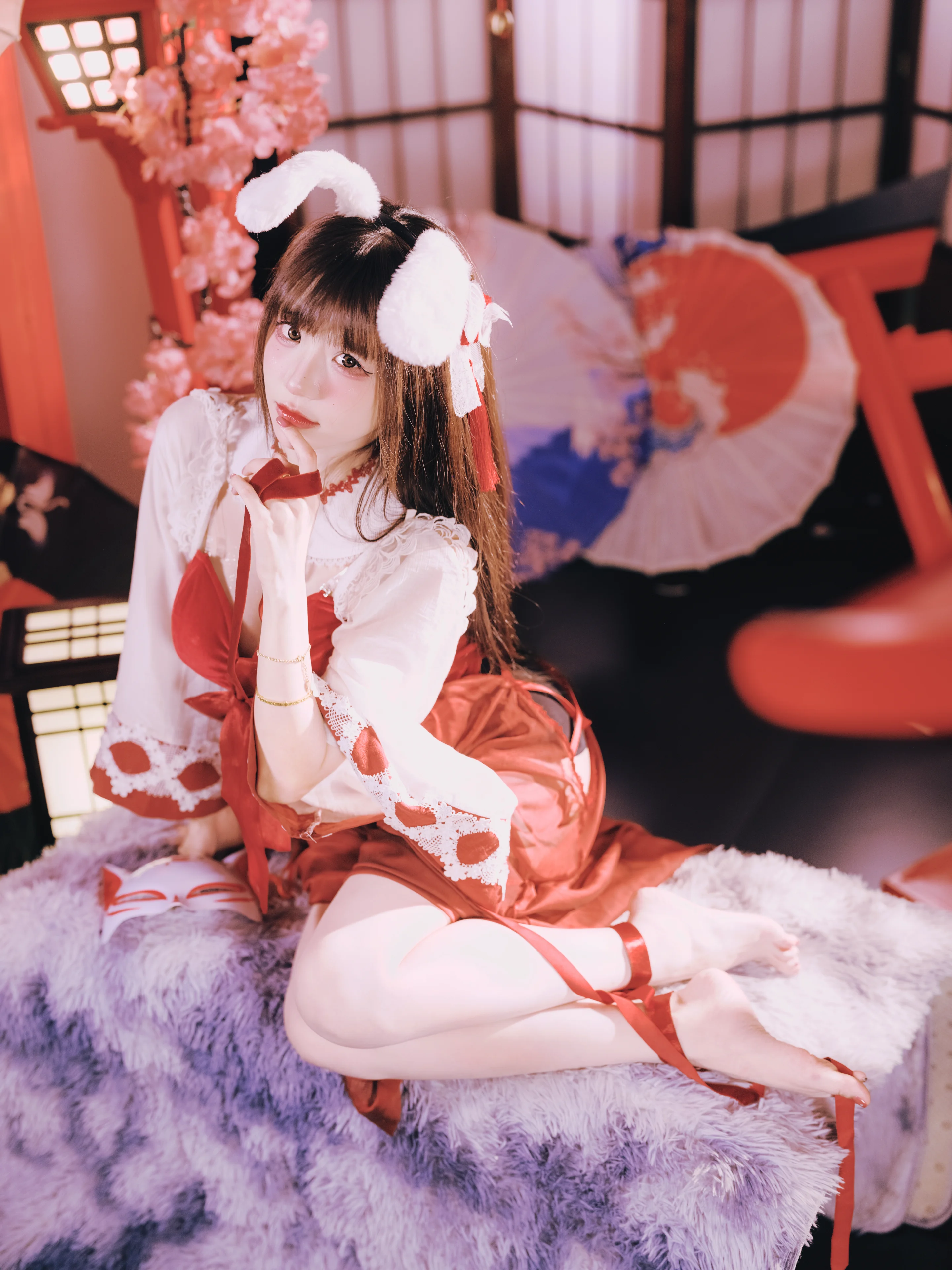【小奶童cos】碧蓝航线，红白和风神社下的宿命感 - 第 3 张