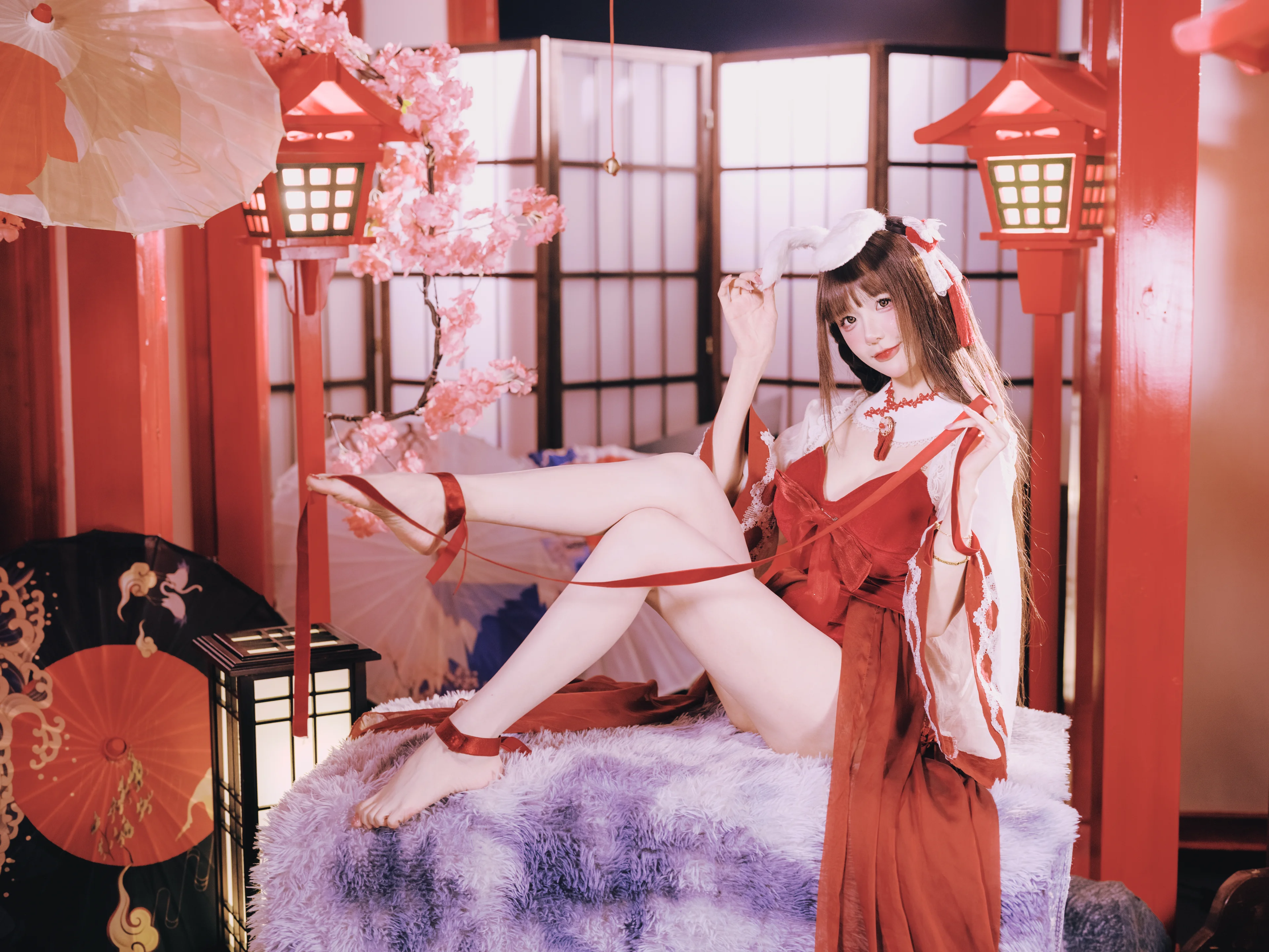 【小奶童cos】碧蓝航线，红白和风神社下的宿命感 - 第 7 张