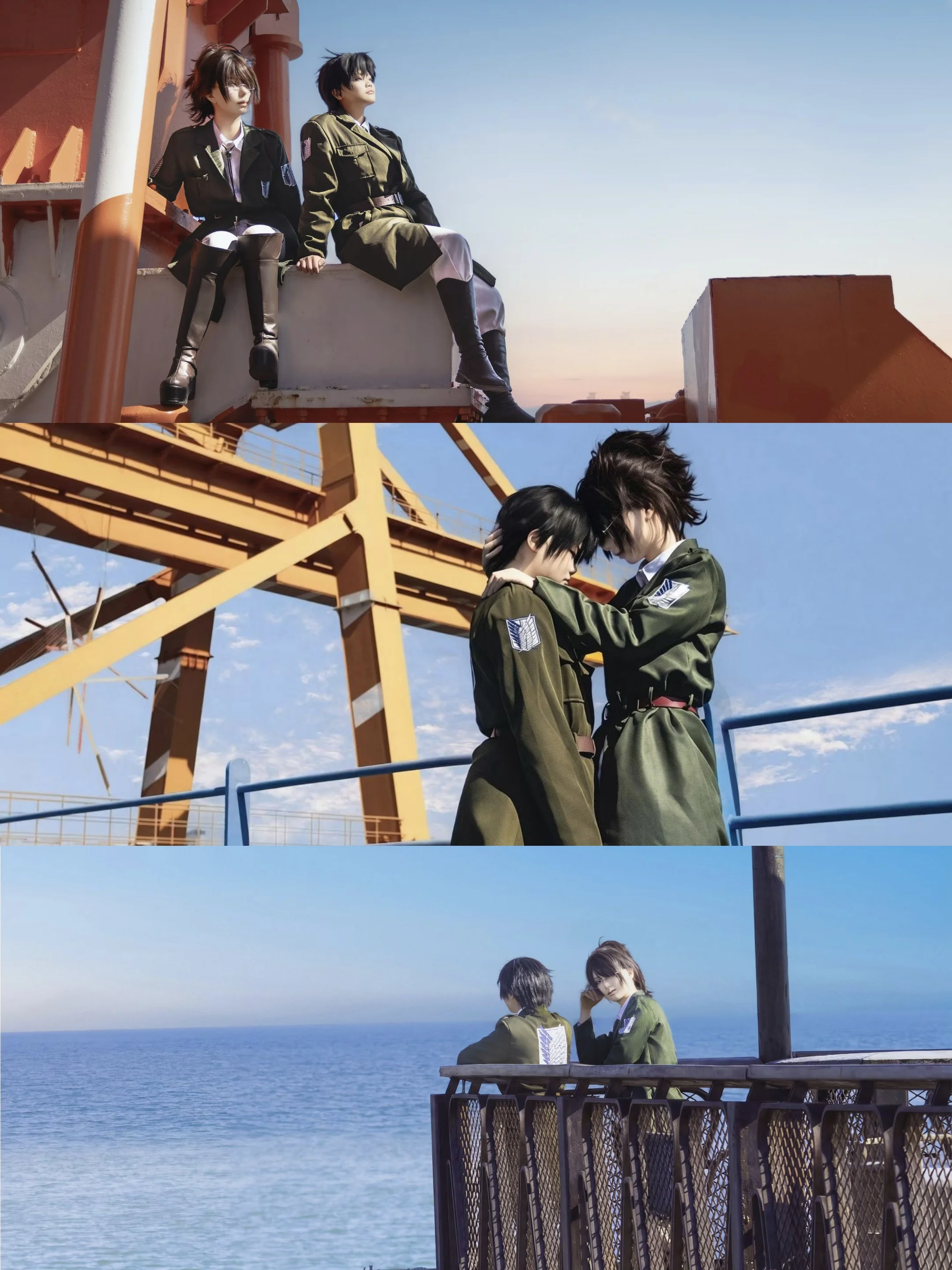 [Hange Zoe Cosplay] Attack on Titan: Photoshoot Record with Levi in Industrial Ruins - Image 1