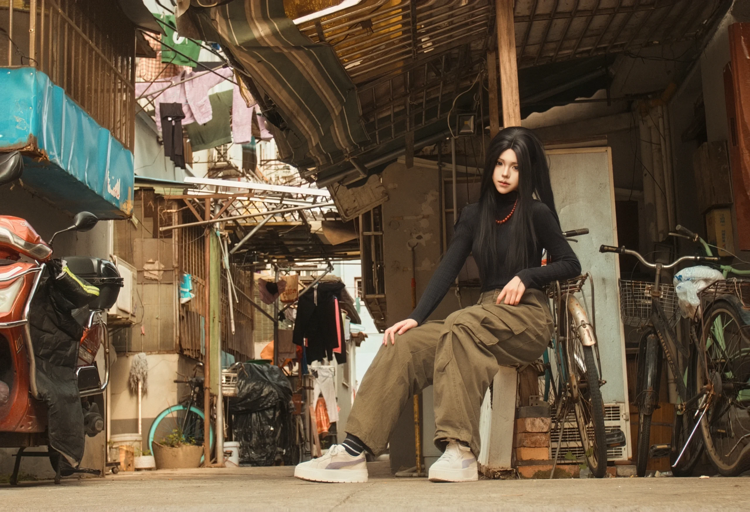 【冯宝宝cos】老街巷弄里的日常感与机灵劲 - 第 3 张