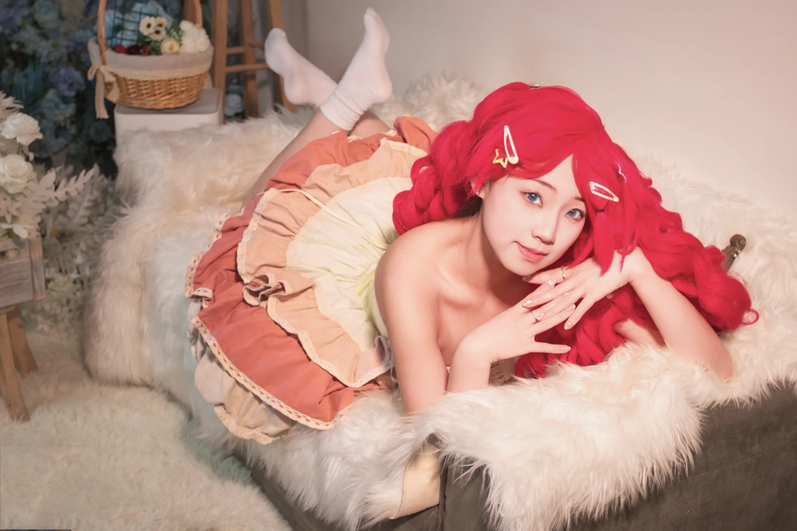 【碧琪cos】小马宝莉里的粉红派对因子，用红发与笑容点亮下午茶 - 第 10 张