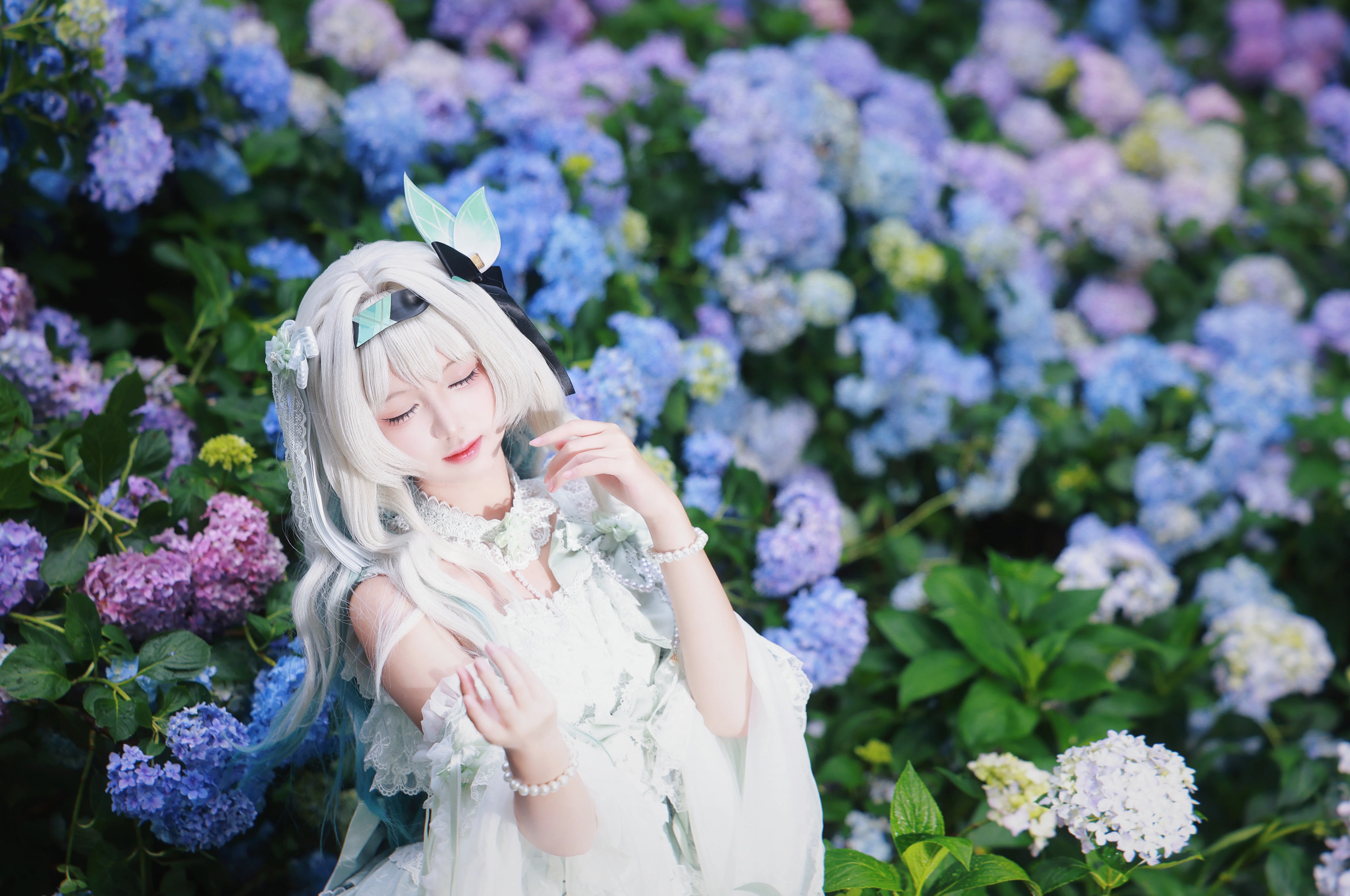 【流萤cos】崩坏星穹铁道，初夏绣球花丛的私设少女 - 第 2 张