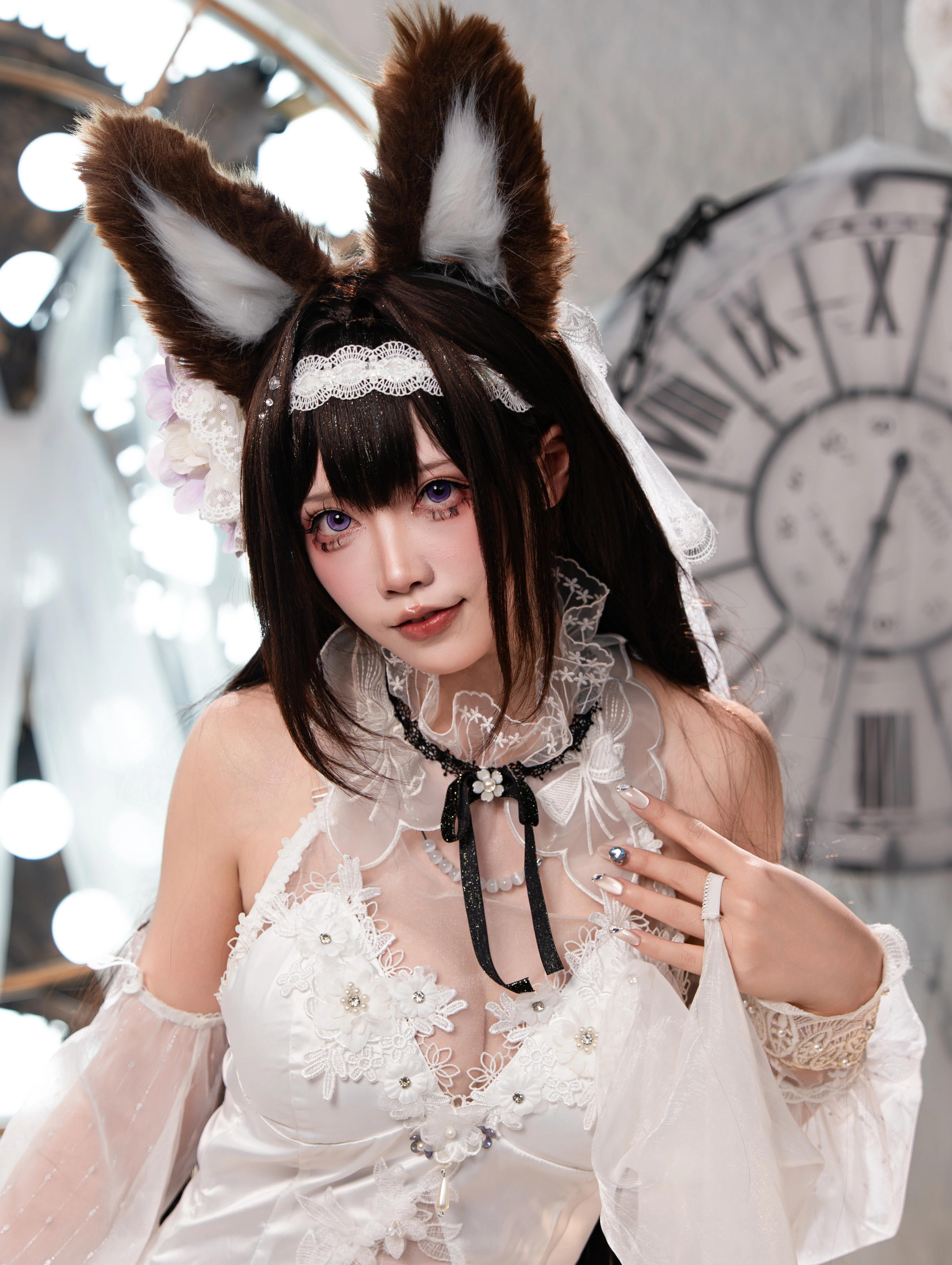 【碧藍航線天城cos】時鐘與白紗下的優雅演繹