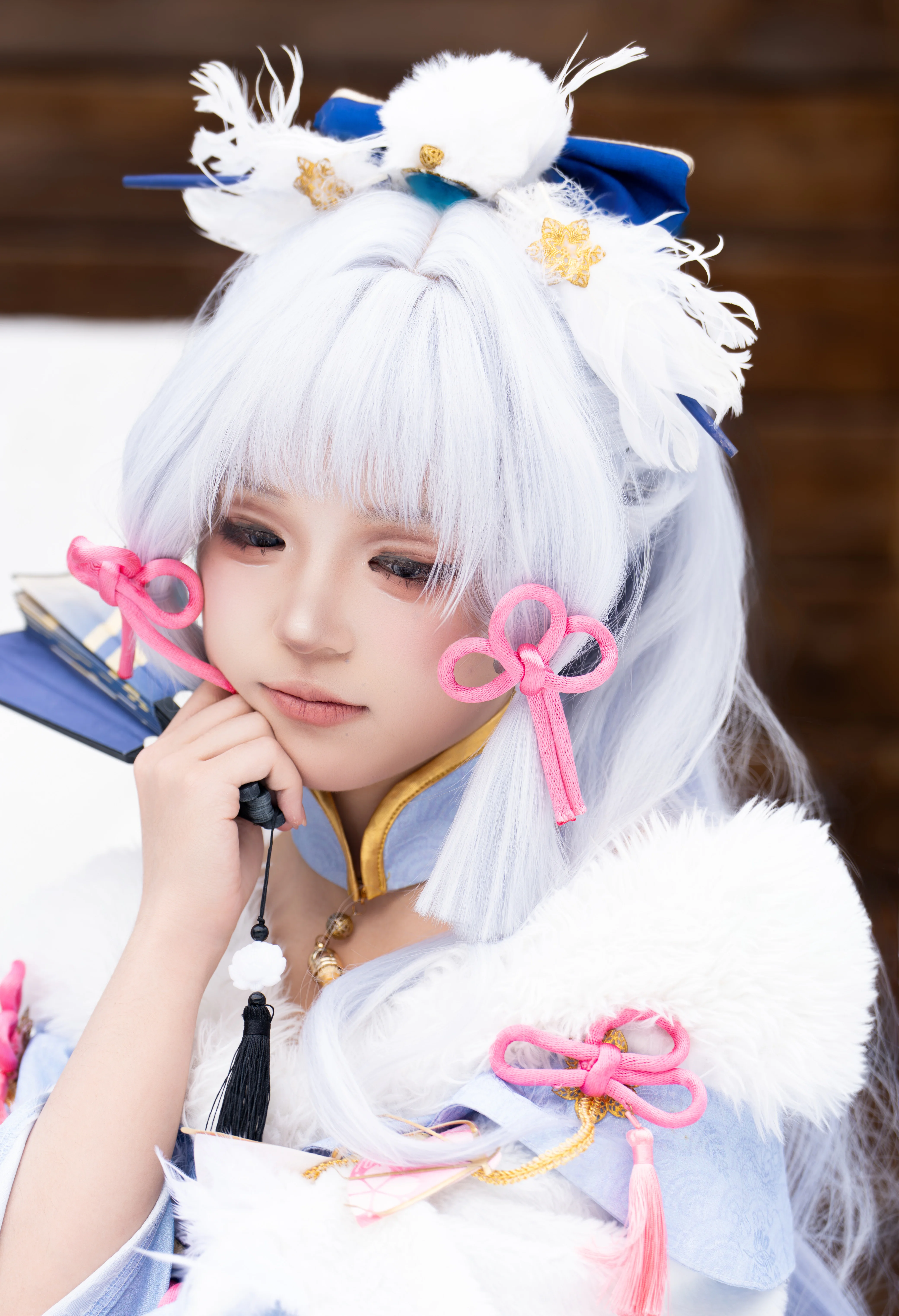 【神里绫华cos】实景雪地里的和风冬装演绎 - 第 1 张