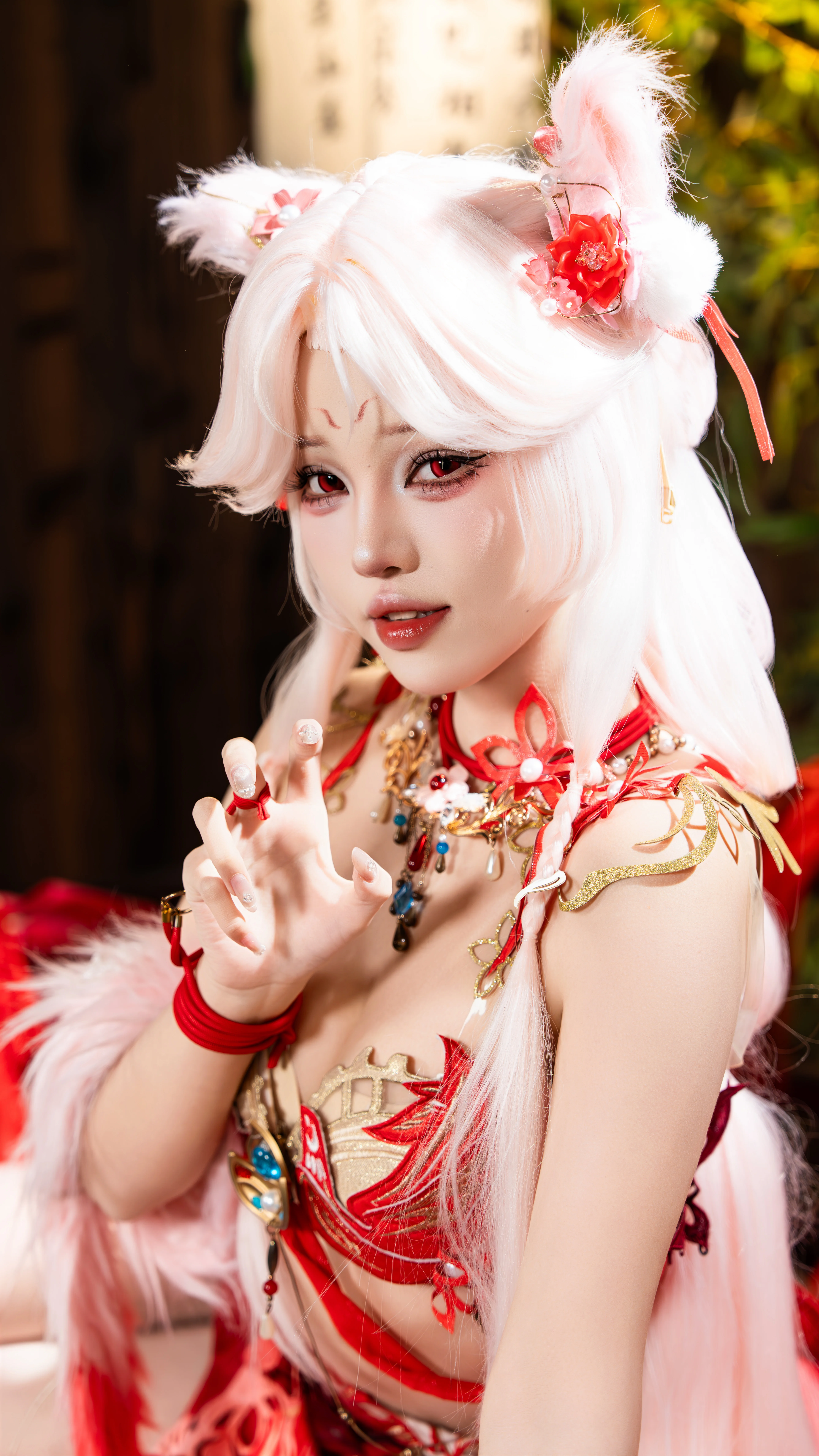 【玉玲珑cos】喜缘红线，永劫无间中的赤色羁绊 - 第 5 张