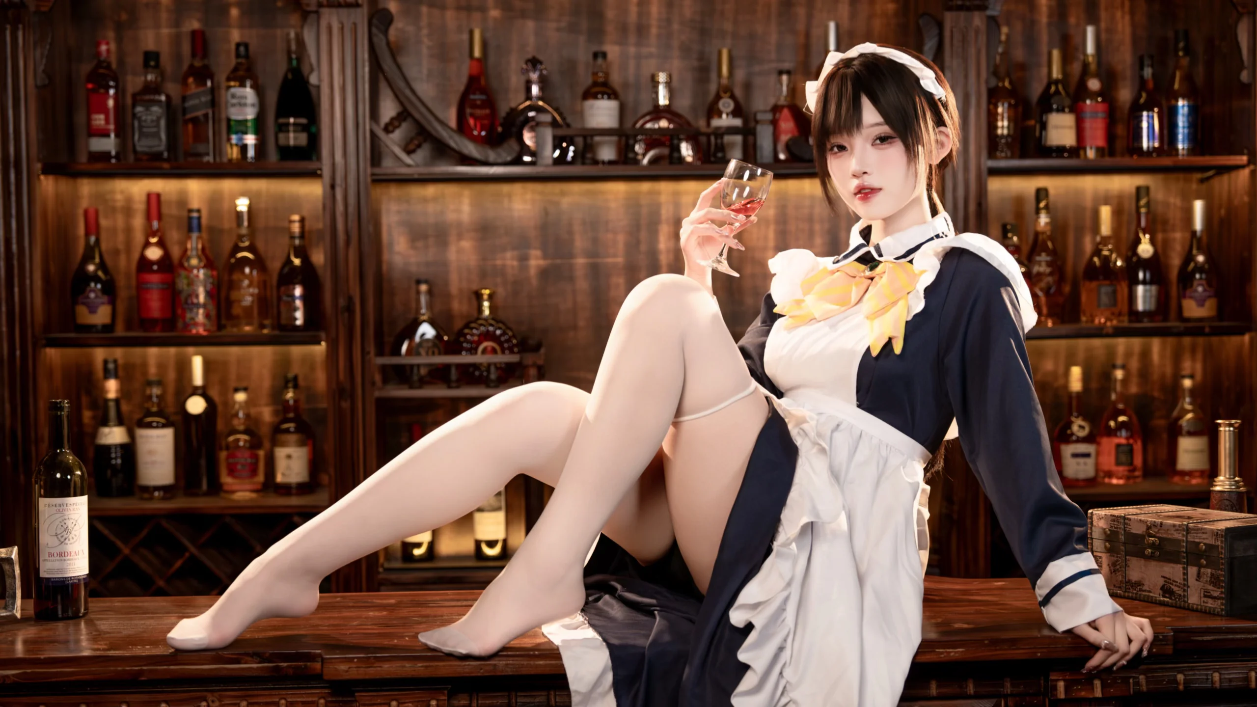 【四季夏目cos】galgame里的复古女仆装与复古酒馆氛围 - 第 1 张