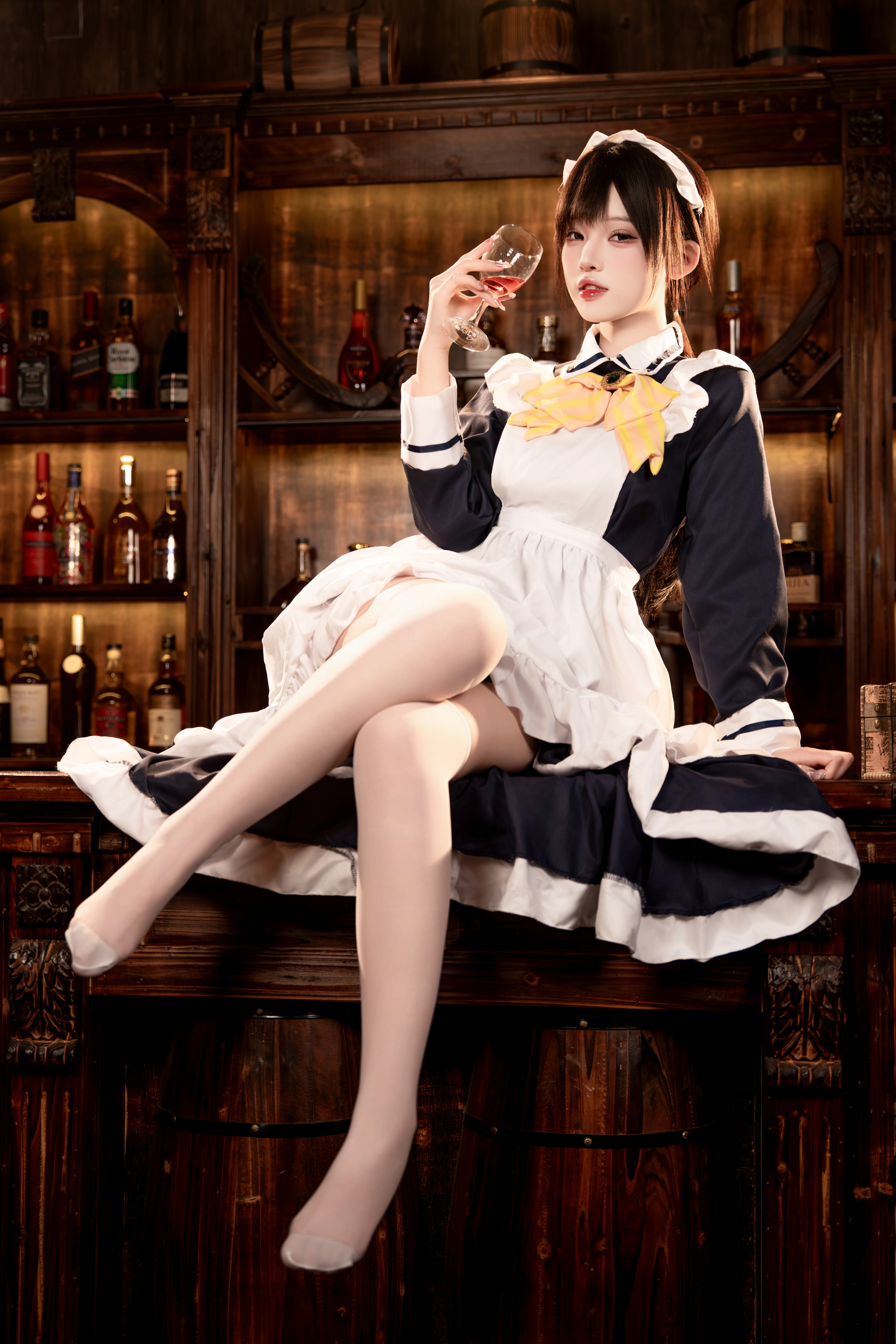【四季夏目cos】galgame里的复古女仆装与复古酒馆氛围 - 第 3 张