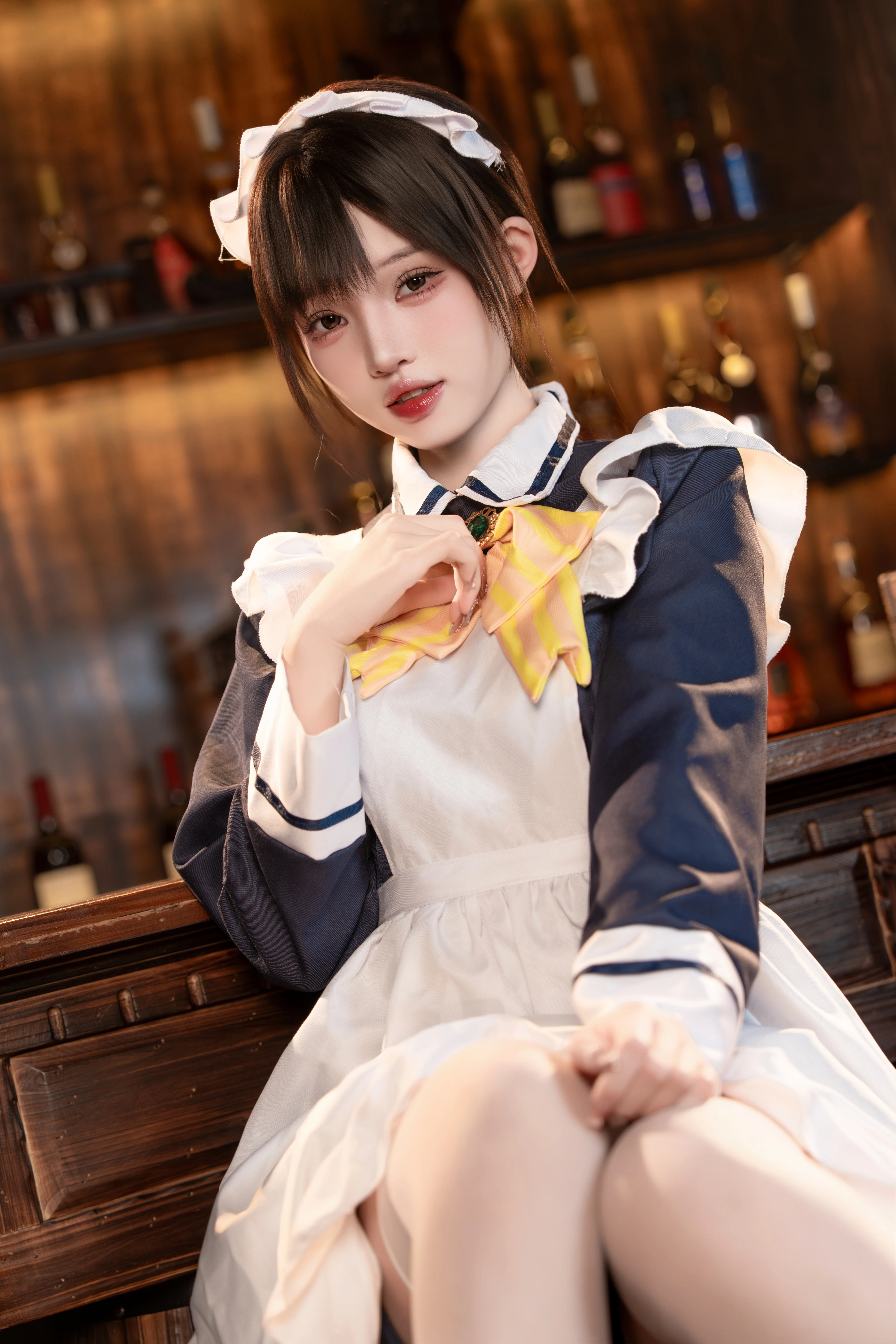 【四季夏目cos】galgame里的复古女仆装与复古酒馆氛围 - 第 4 张