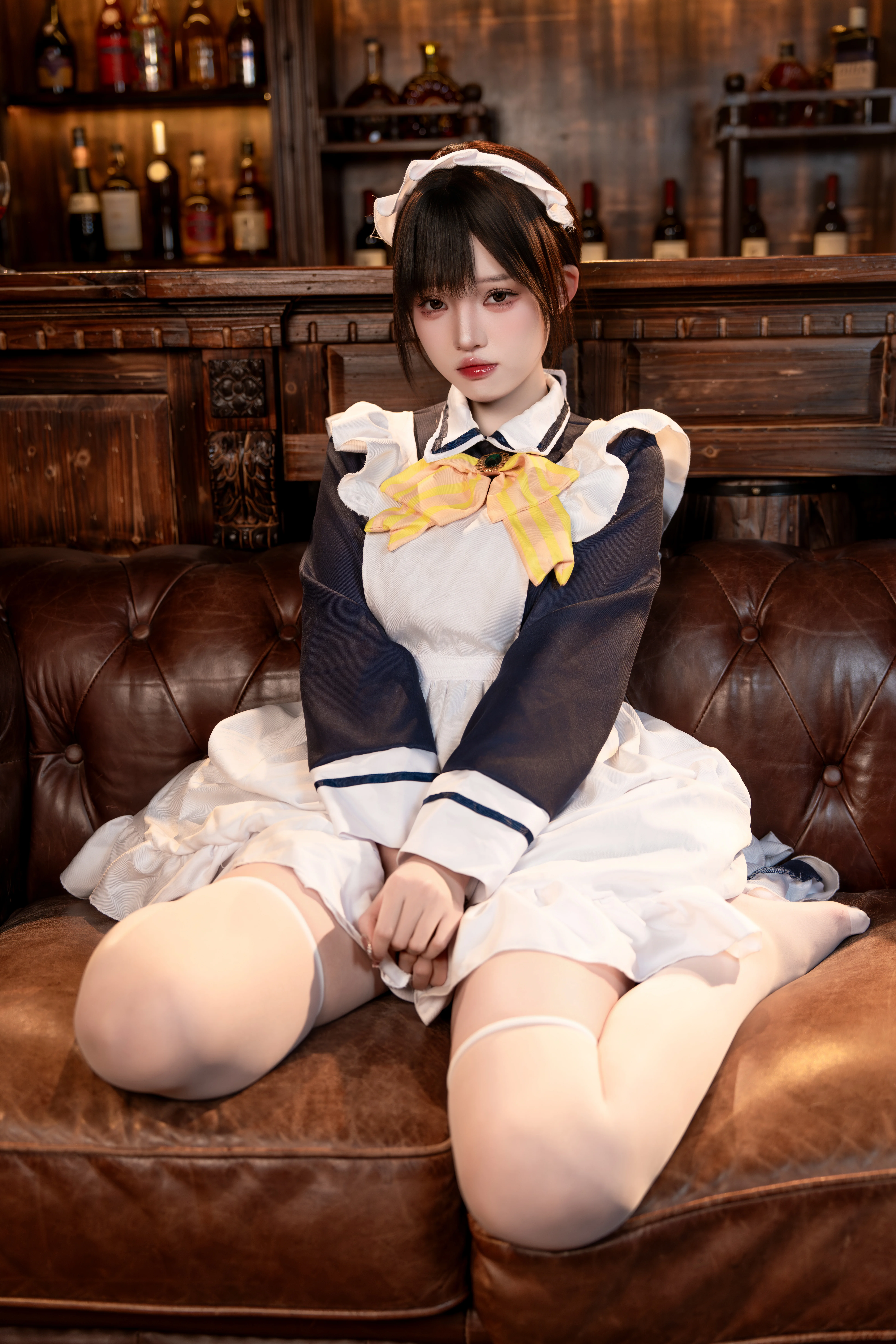 【四季夏目cos】柚子社那套复古酒馆女仆装，展现优雅氛围 - 第 4 张