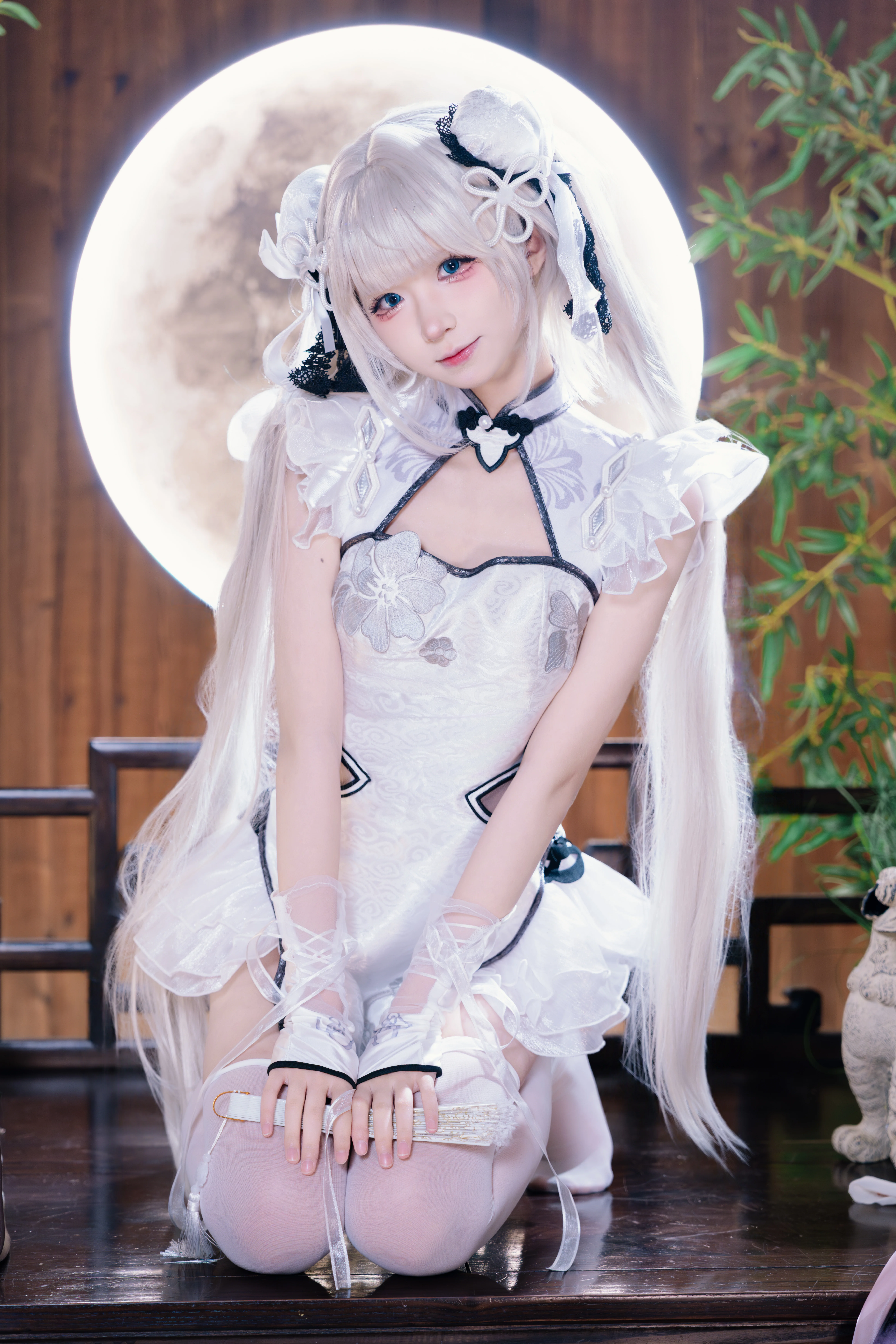 【殷紫萍cos】玉髓冰心，月夜下的雪白掠影 - 第 4 张