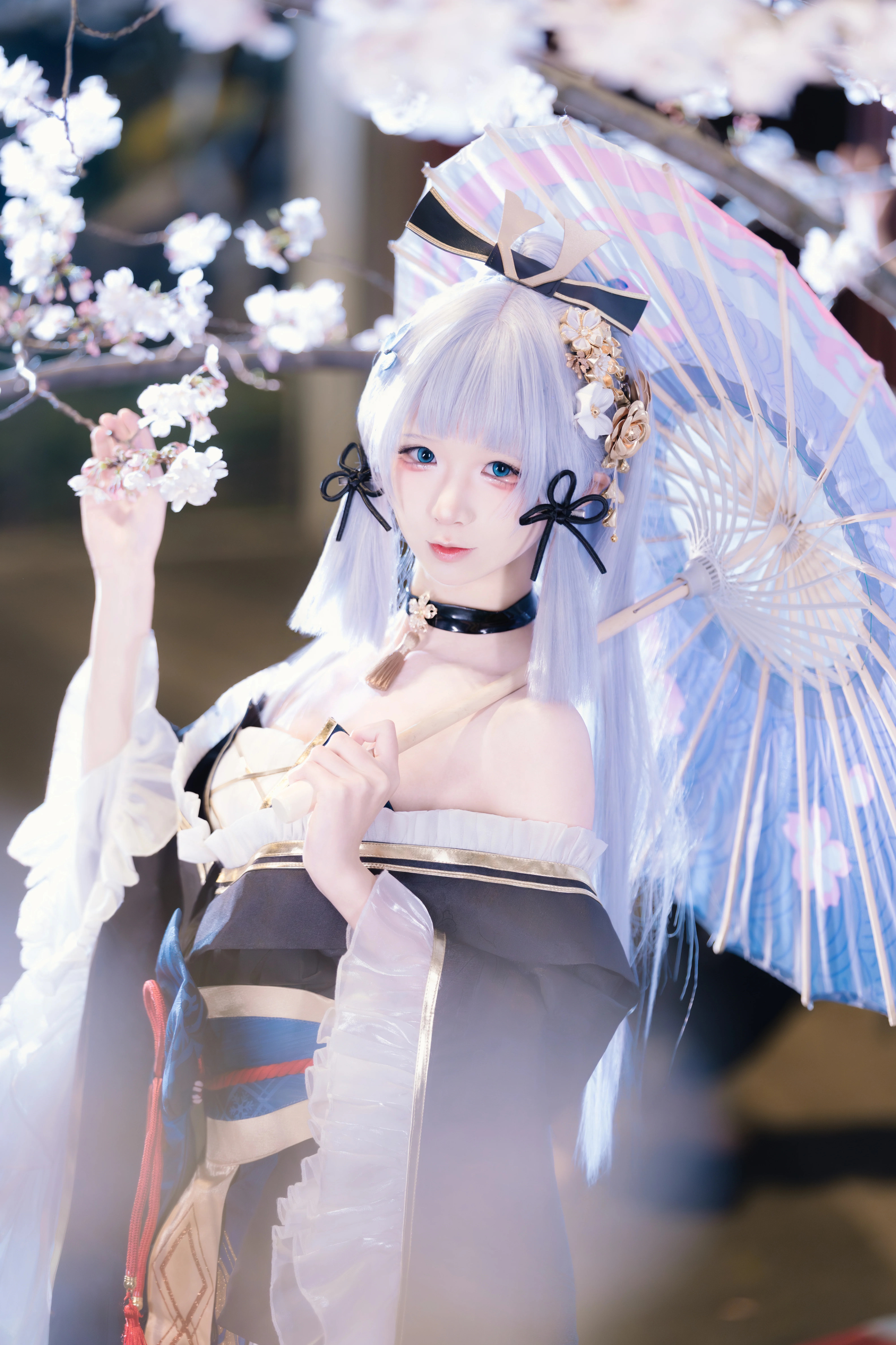 【神里绫华cos】稻妻黑道教母，月下夜樱的另一种打开方式 - 第 5 张