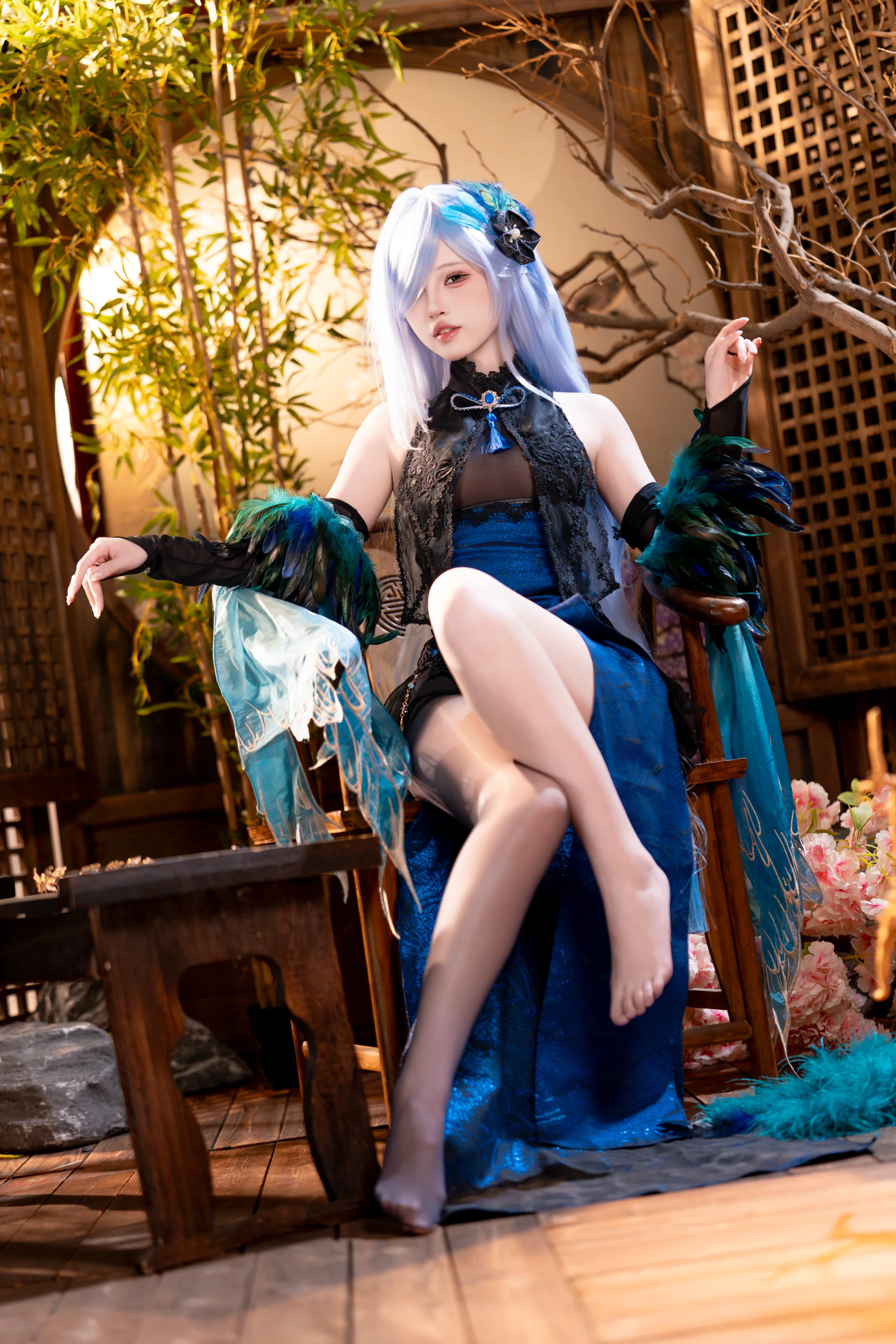 【彰武cos】碧蓝航线旗袍造型，古风庭院的飒爽定格 - 第 4 张