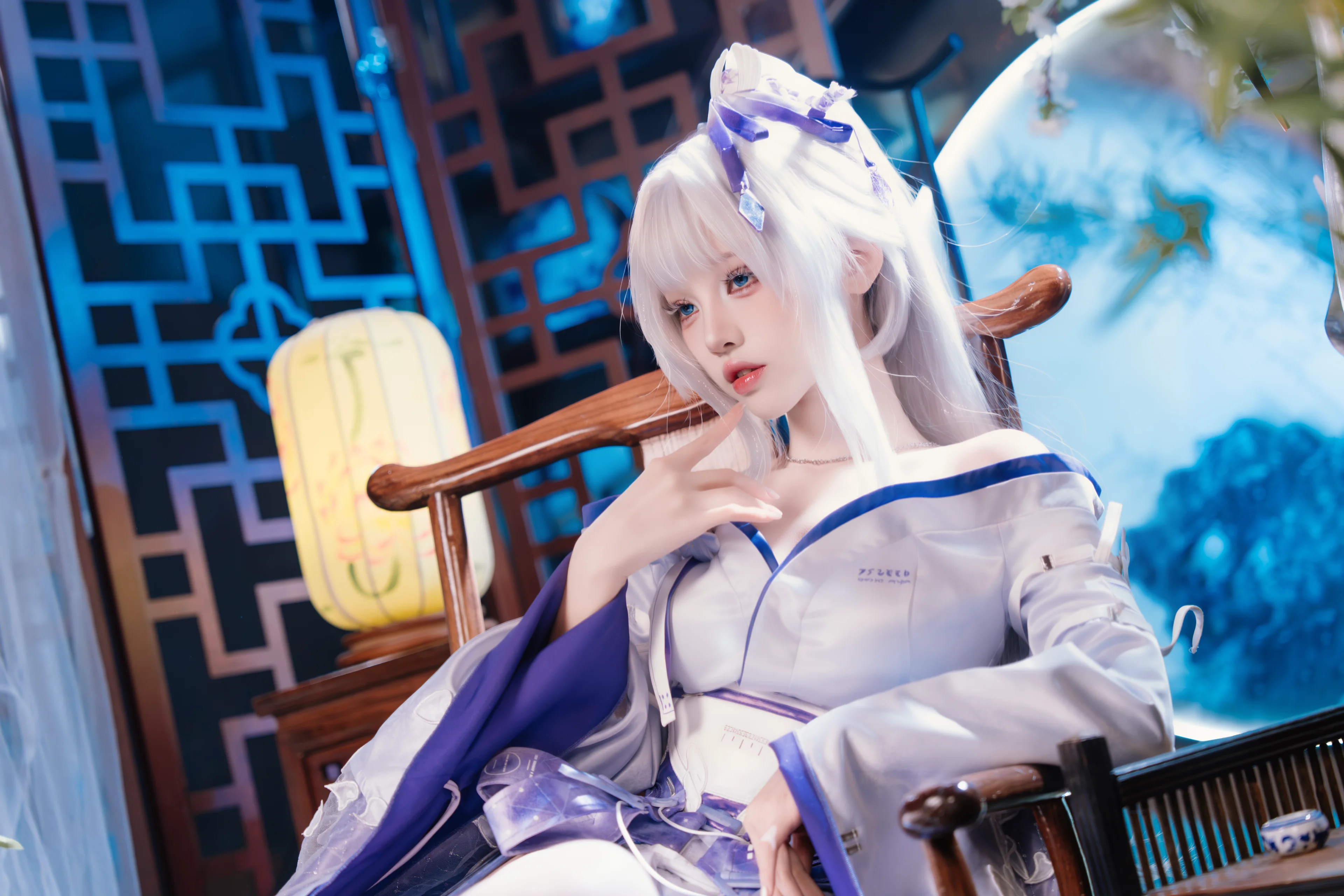 【绯雪cos】鸣潮里的雪落人间，清冷仙气实景正片 - 第 7 张