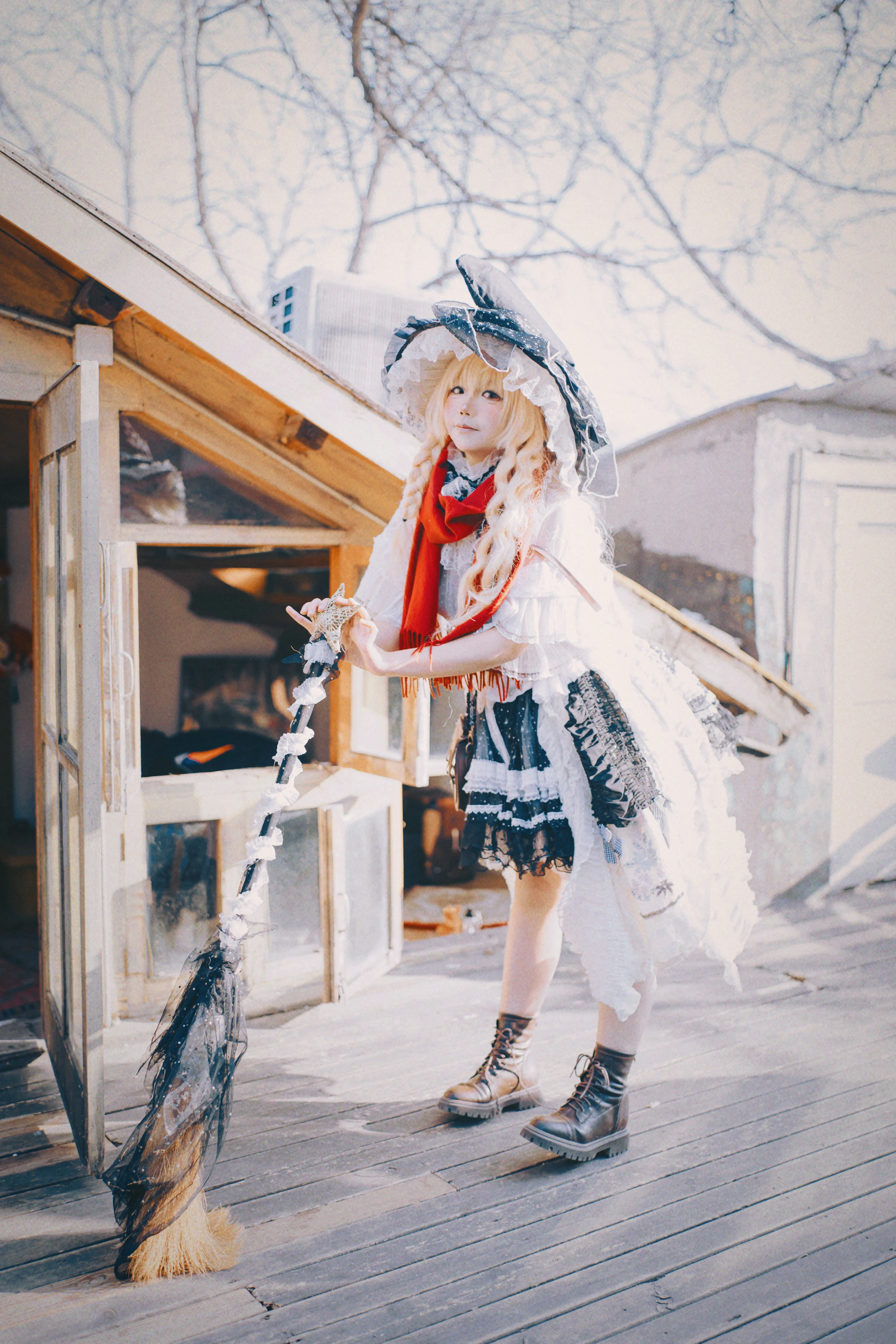 【霧雨魔理沙cos】東方project的金髮魔法使在蓬蒿劇場的跳躍時刻 - 第 2 張