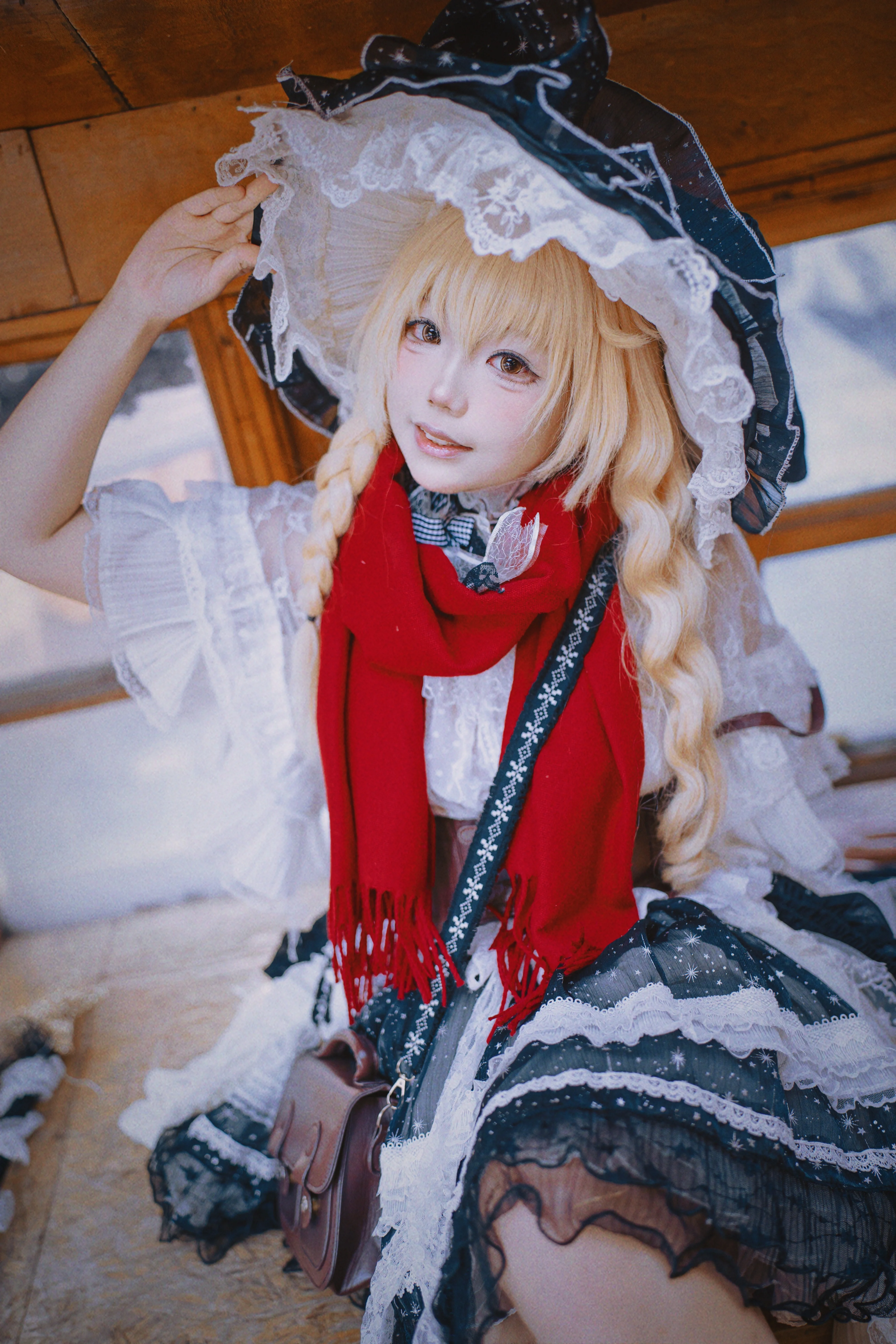 【霧雨魔理沙cos】東方project的金髮魔法使在蓬蒿劇場的跳躍時刻