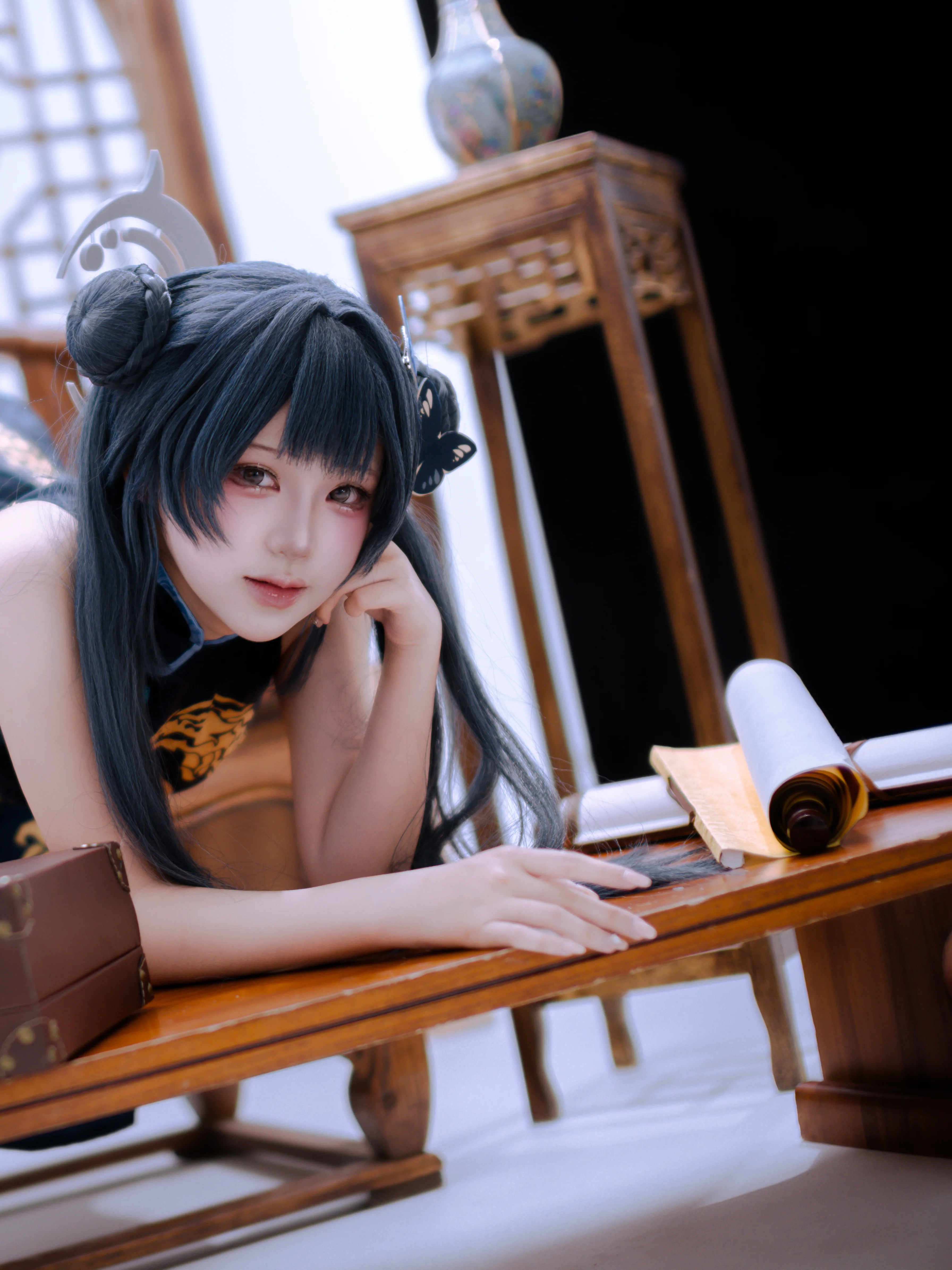 【龙华妃咲cos】蔚蓝档案，白棚里的古典定格
