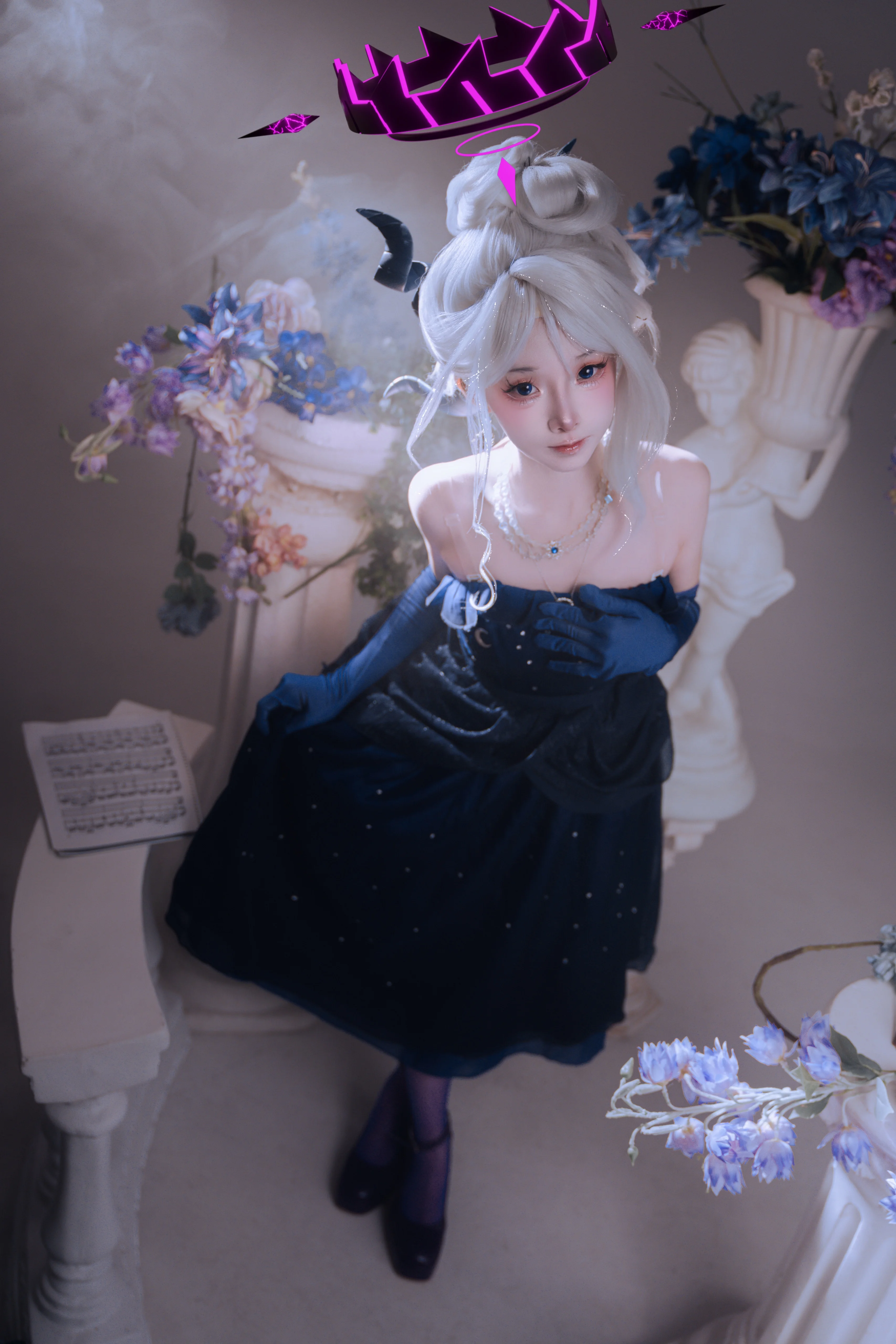 【空崎日奈cos】蔚蓝档案的秘密礼服，与Sensai共度夜晚