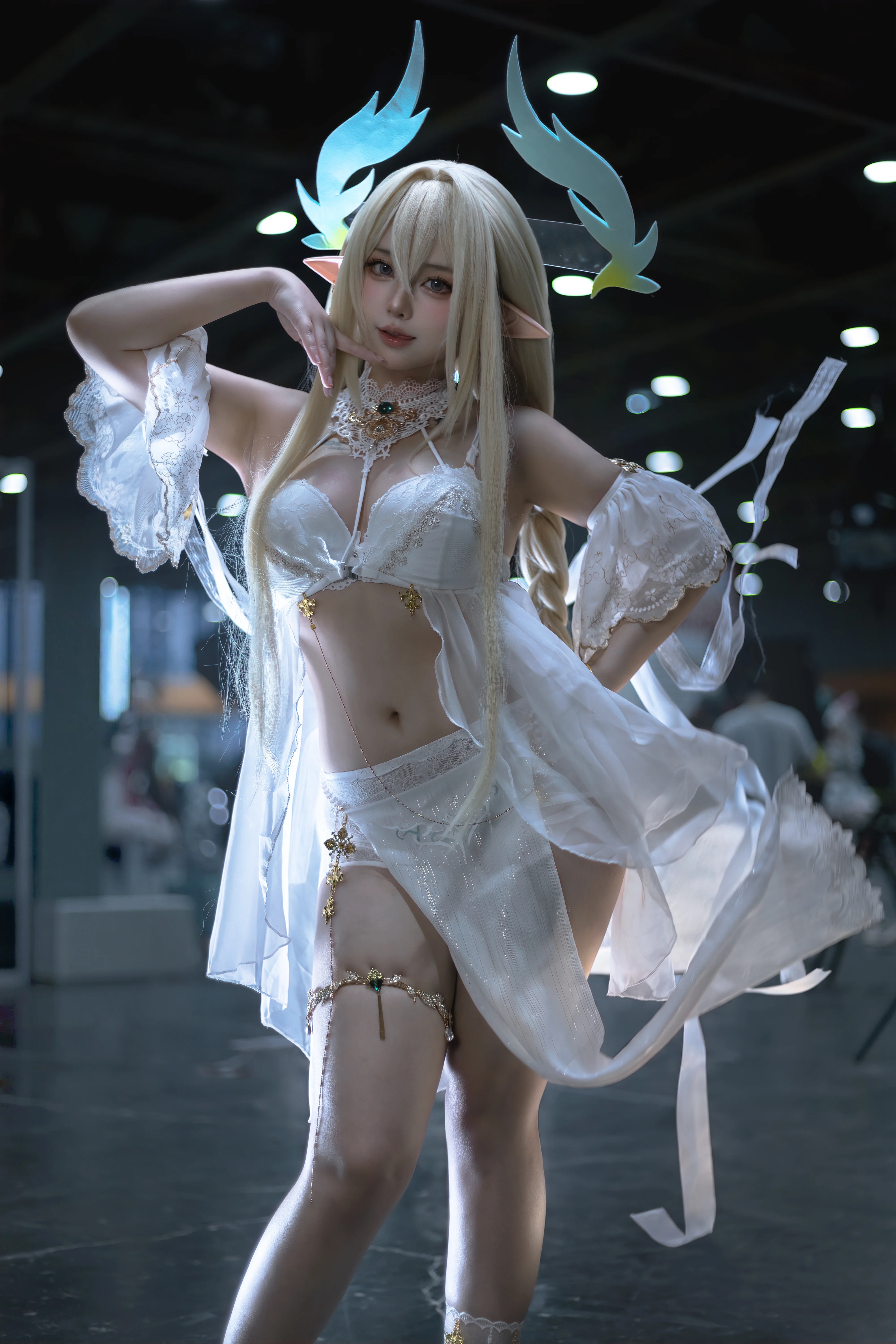 【金狮cos】碧蓝航线白纱精灵，这套装备真的很有氛围感