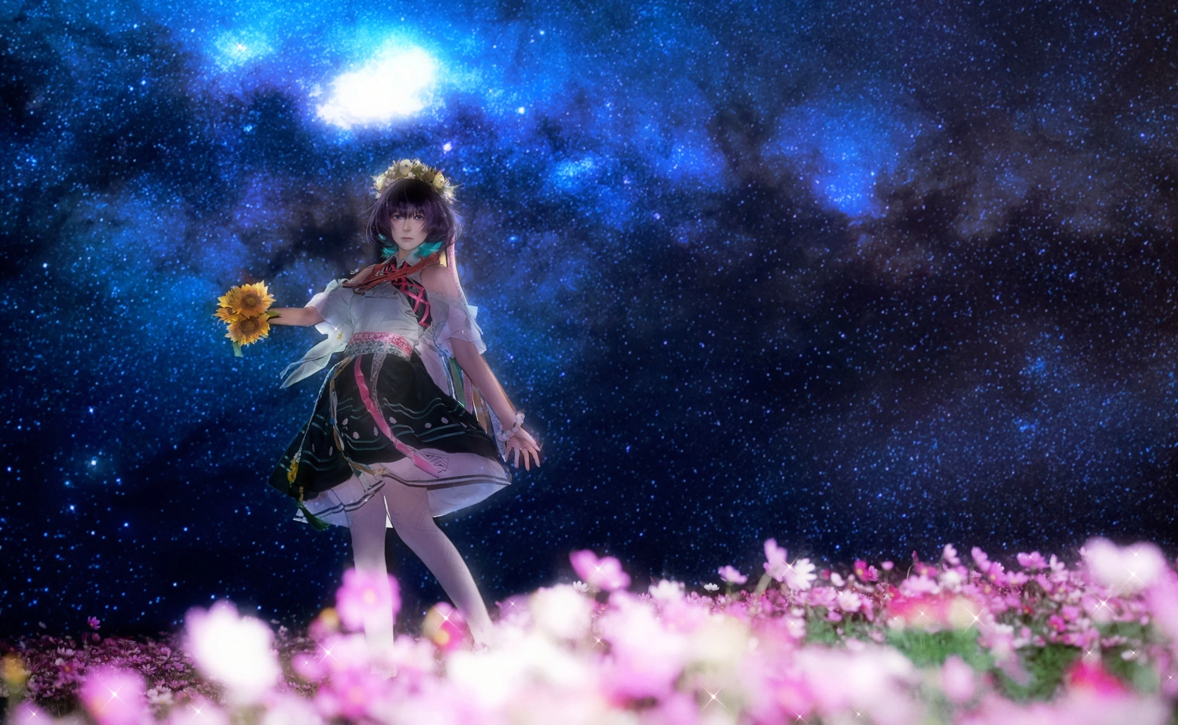 【崩坏三希儿cos】春天的爱沙尼亚，繁星与花海的相遇