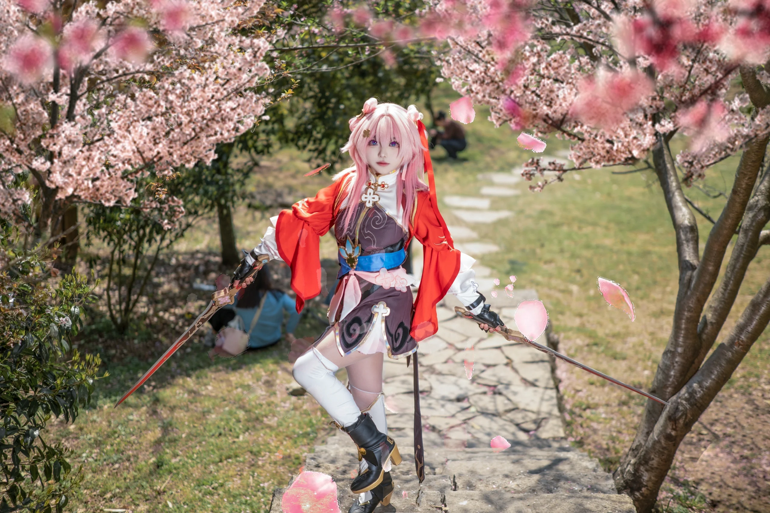 【三月七cos】崩坏星穹铁道樱花林实地外拍小记